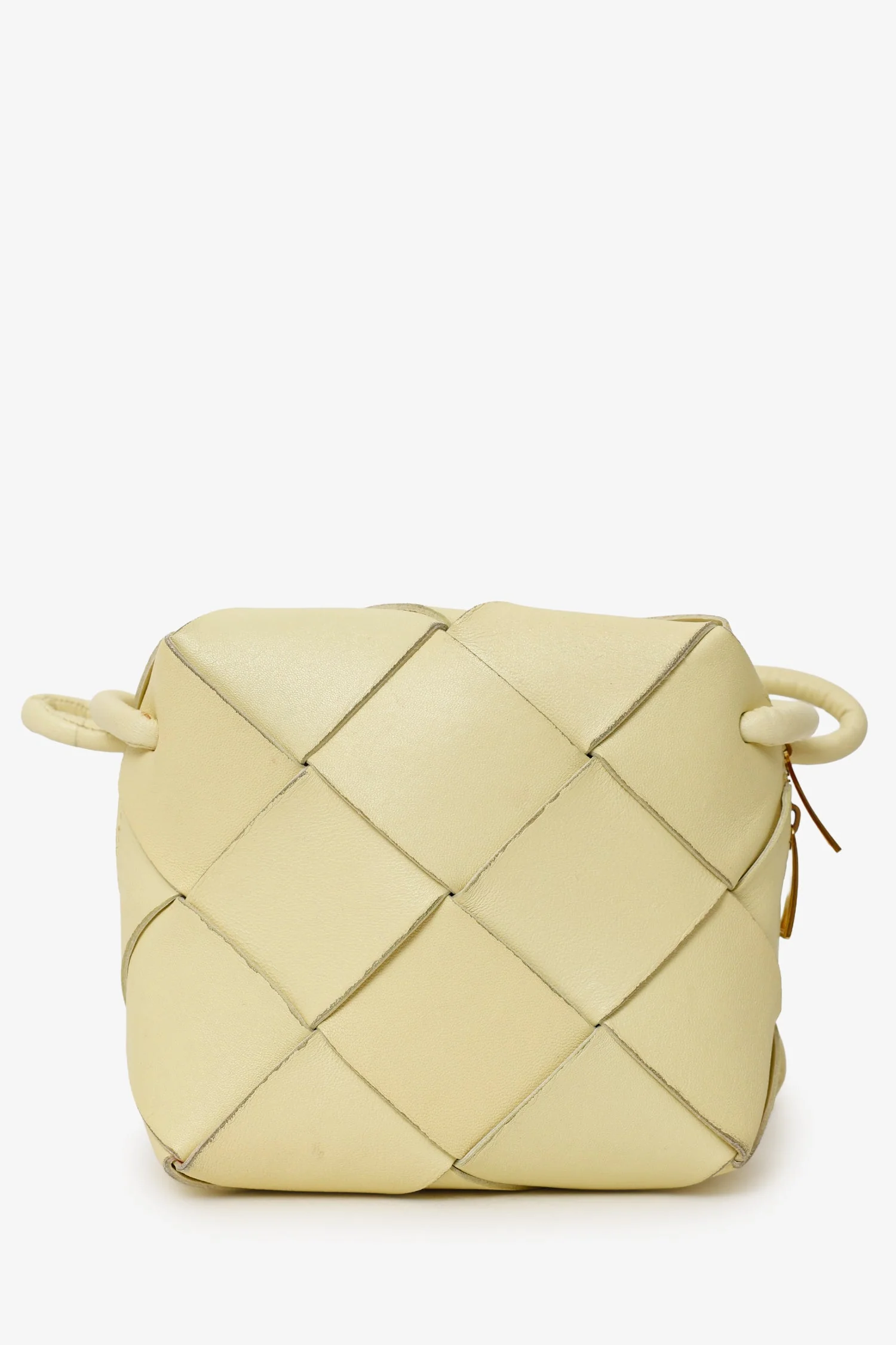 Bottega Veneta Pale Yellow Cassette Camera Crossbody - Image 2