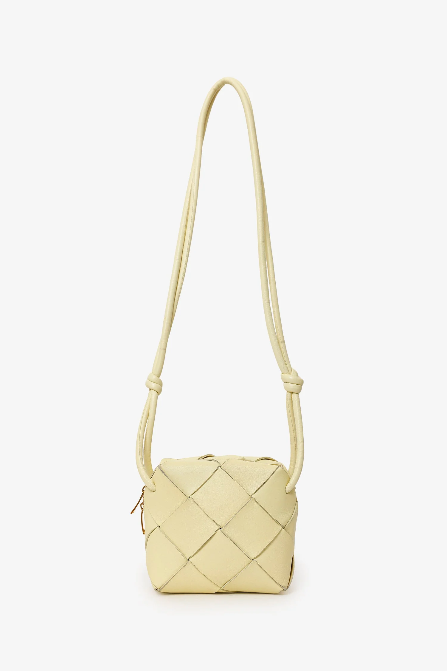 Bottega Veneta Pale Yellow Cassette Camera Crossbody - Image 6