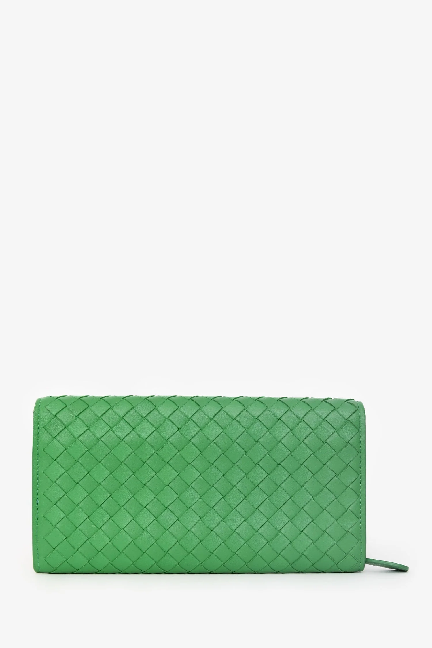 Bottega Veneta Parakeet Intrecciato Leather Full Zip Long Wallet - Image 2