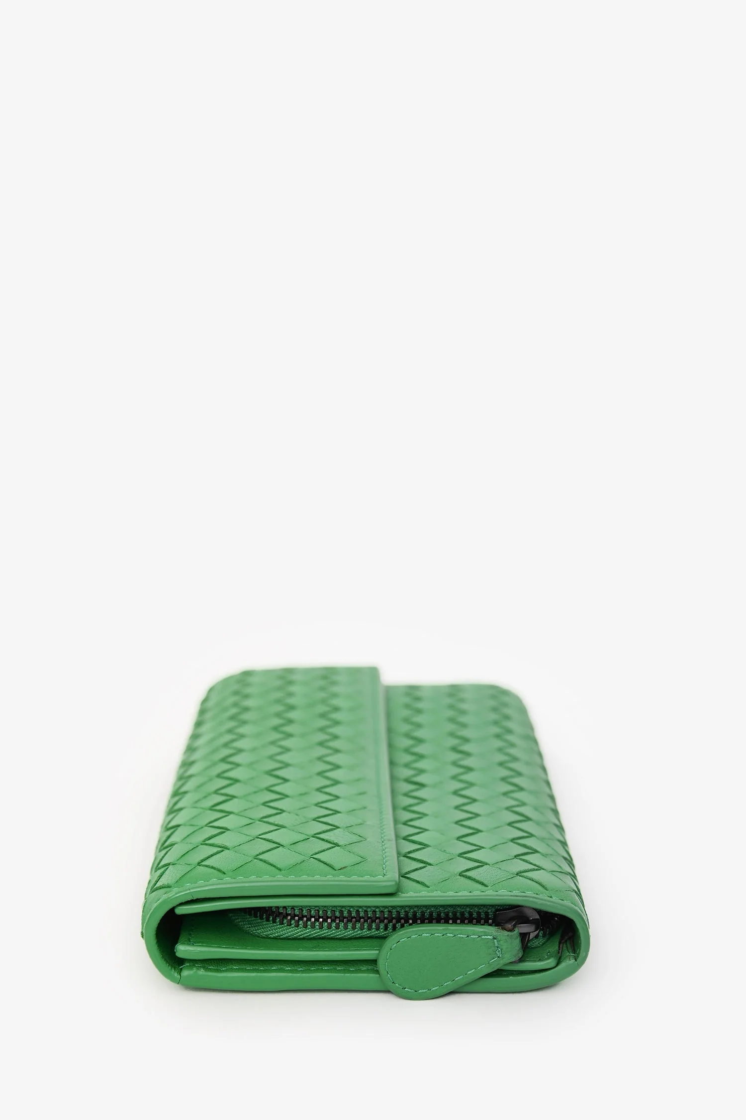 Bottega Veneta Parakeet Intrecciato Leather Full Zip Long Wallet - Image 4