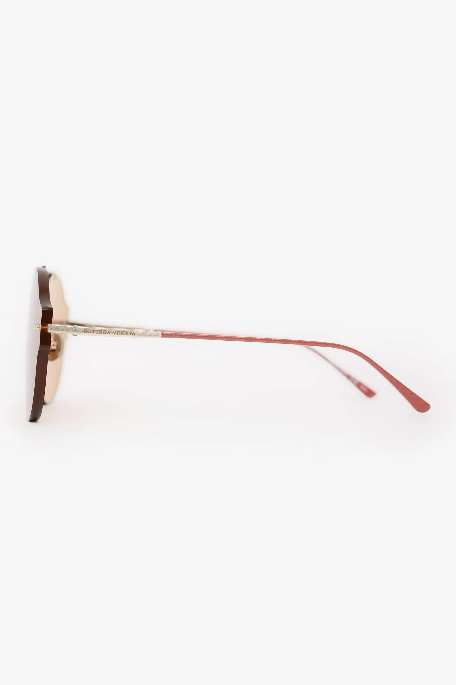 Bottega Veneta Pink Frame Round Sunglasses - Image 3