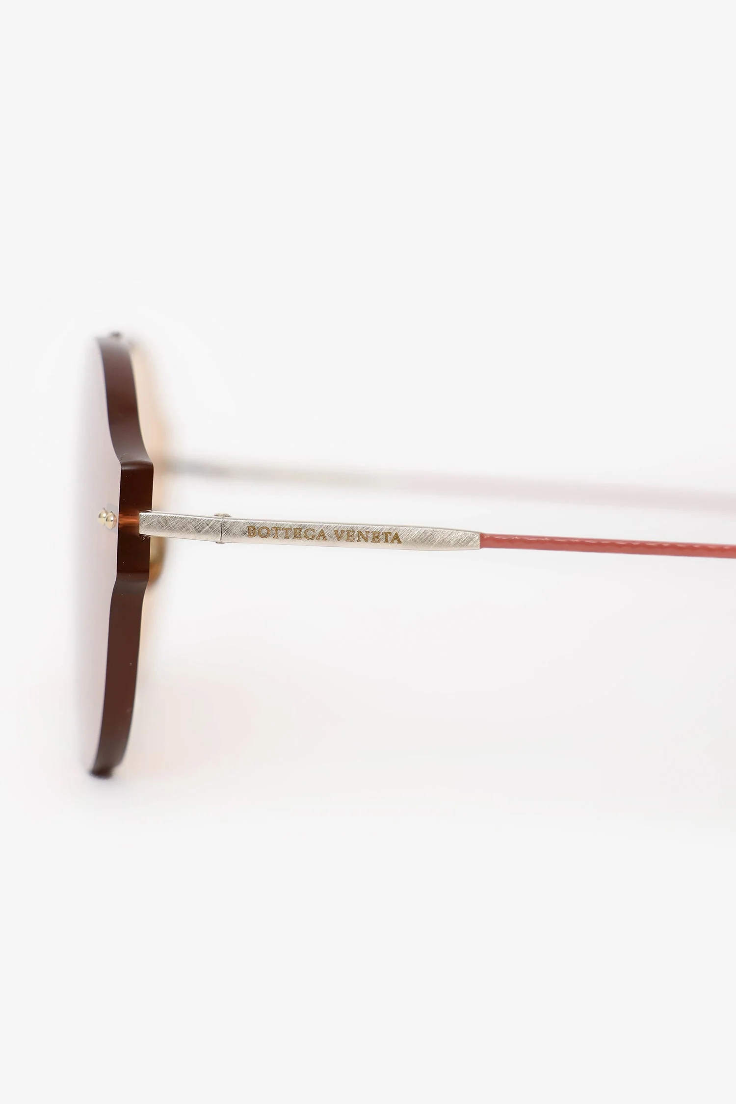 Bottega Veneta Pink Frame Round Sunglasses - Image 4