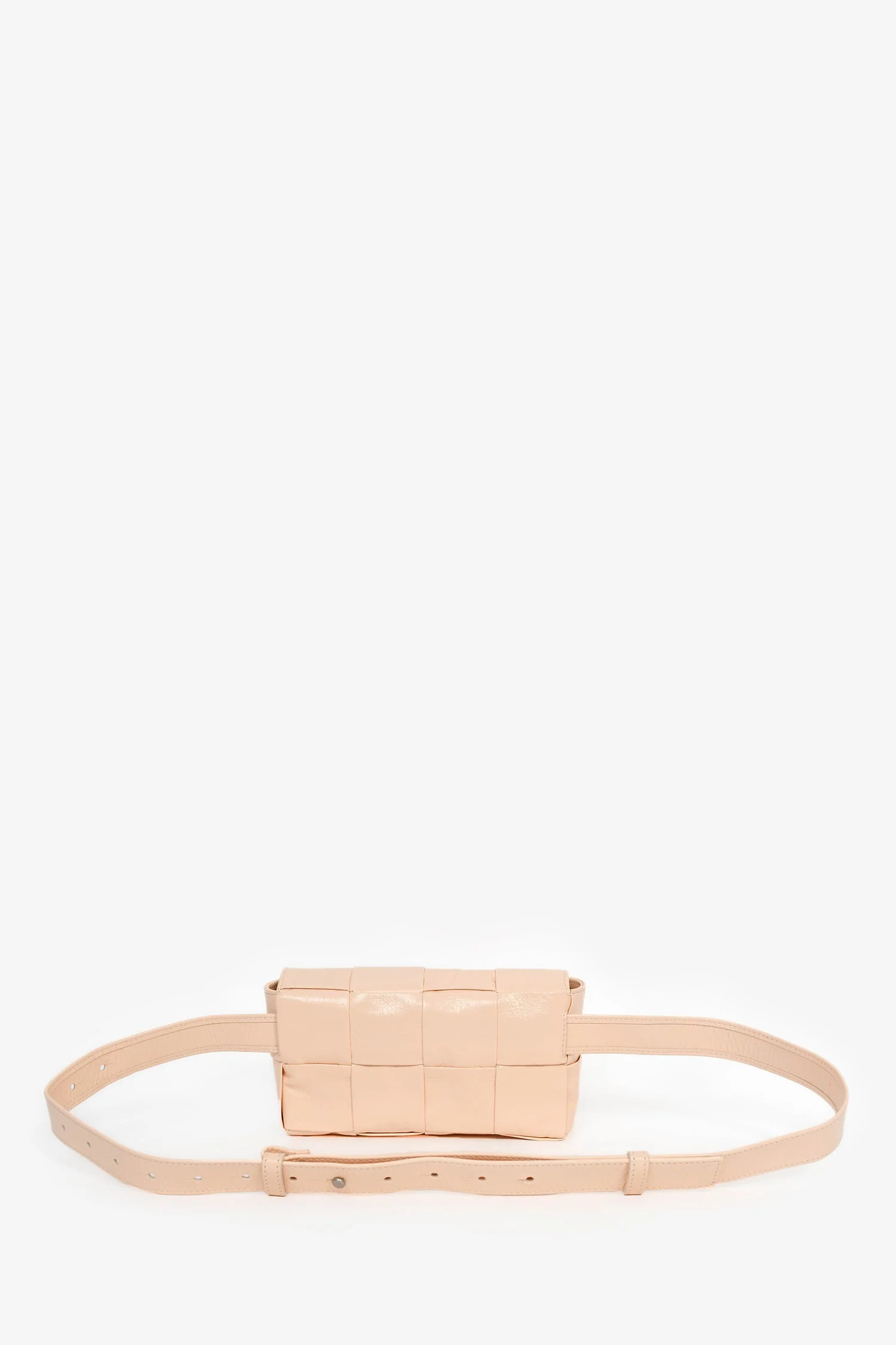 Bottega Veneta Pink Leather Intrecciato Belt Bag - Image 8