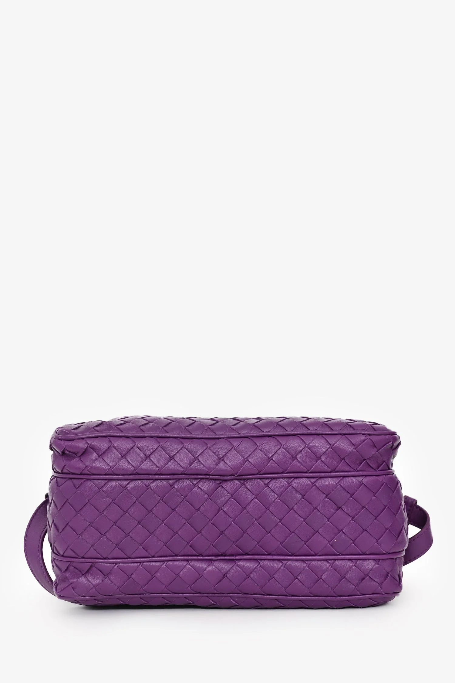 Bottega Veneta Purple Intrecciato Leather Camera Crossbody Bag - Image 5
