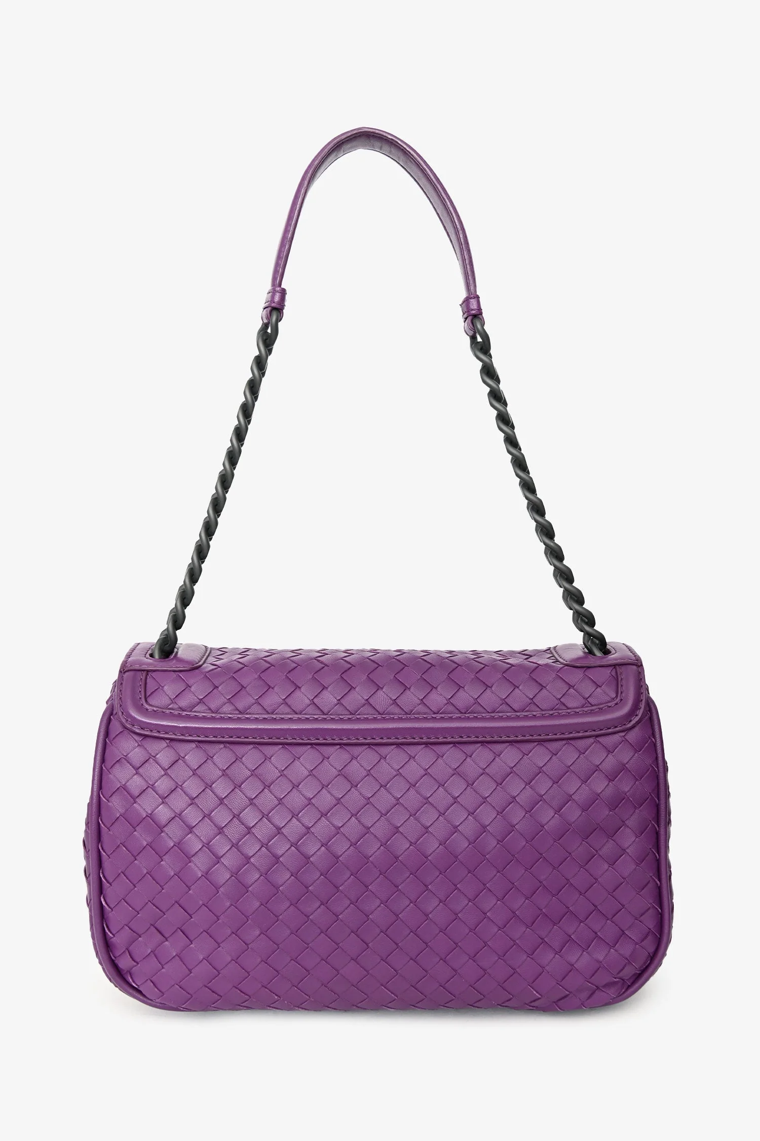 Bottega Veneta Purple Intrecciato Leather 'Rialto' Bag - Image 2