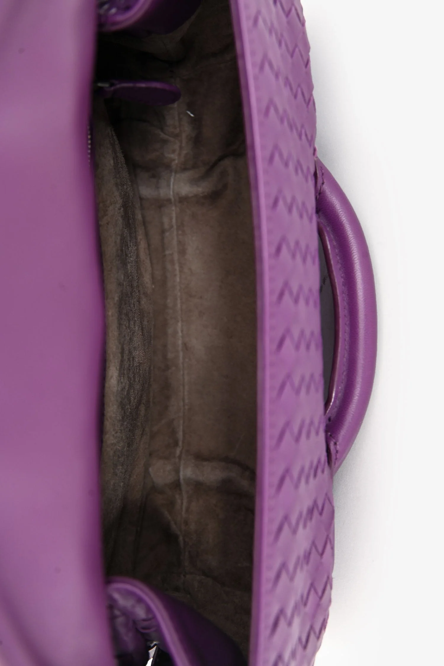 Bottega Veneta Purple Intrecciato Leather 'Rialto' Bag - Image 6