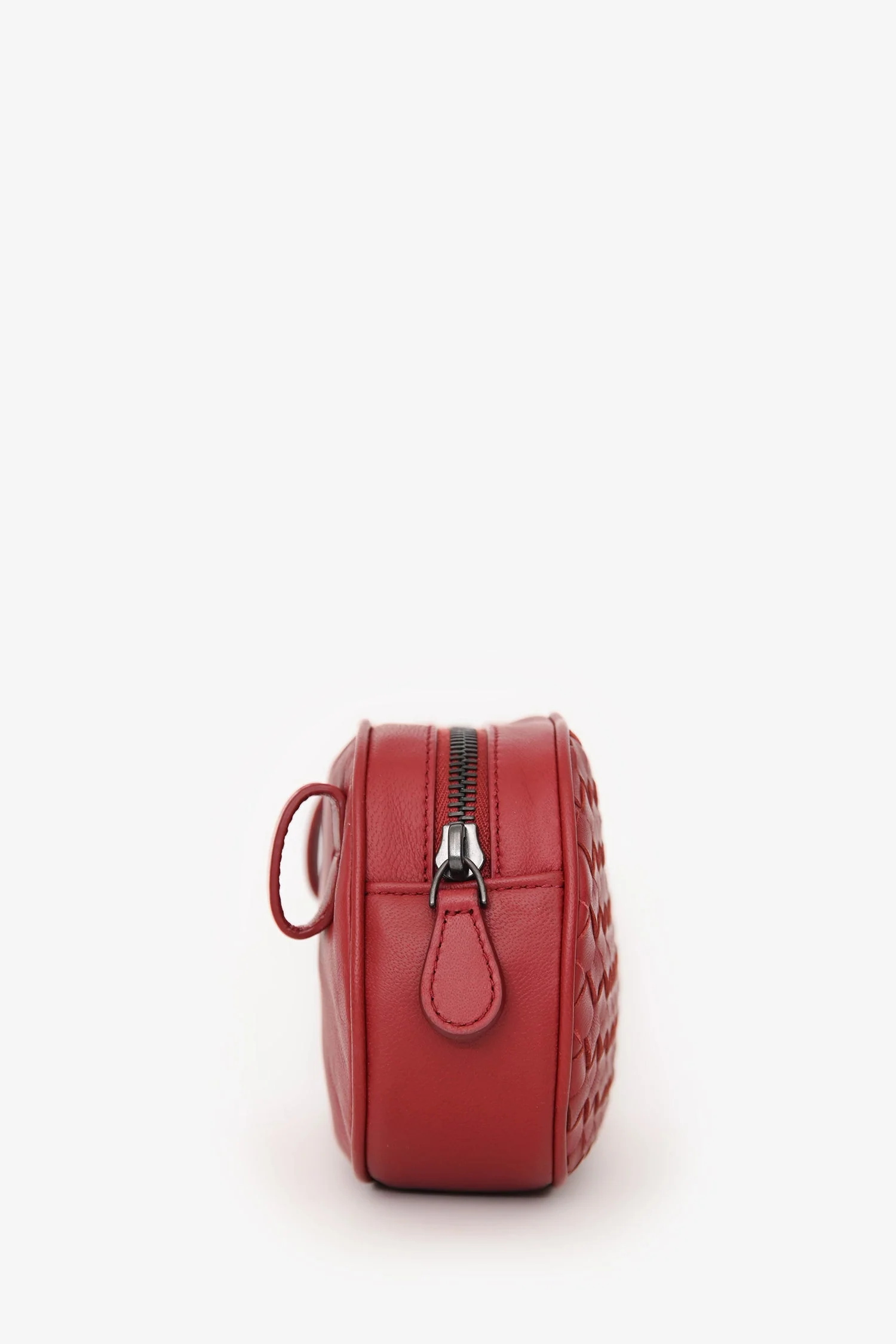 Bottega Veneta Red Leather Intrecciato Belt Bag - Image 3