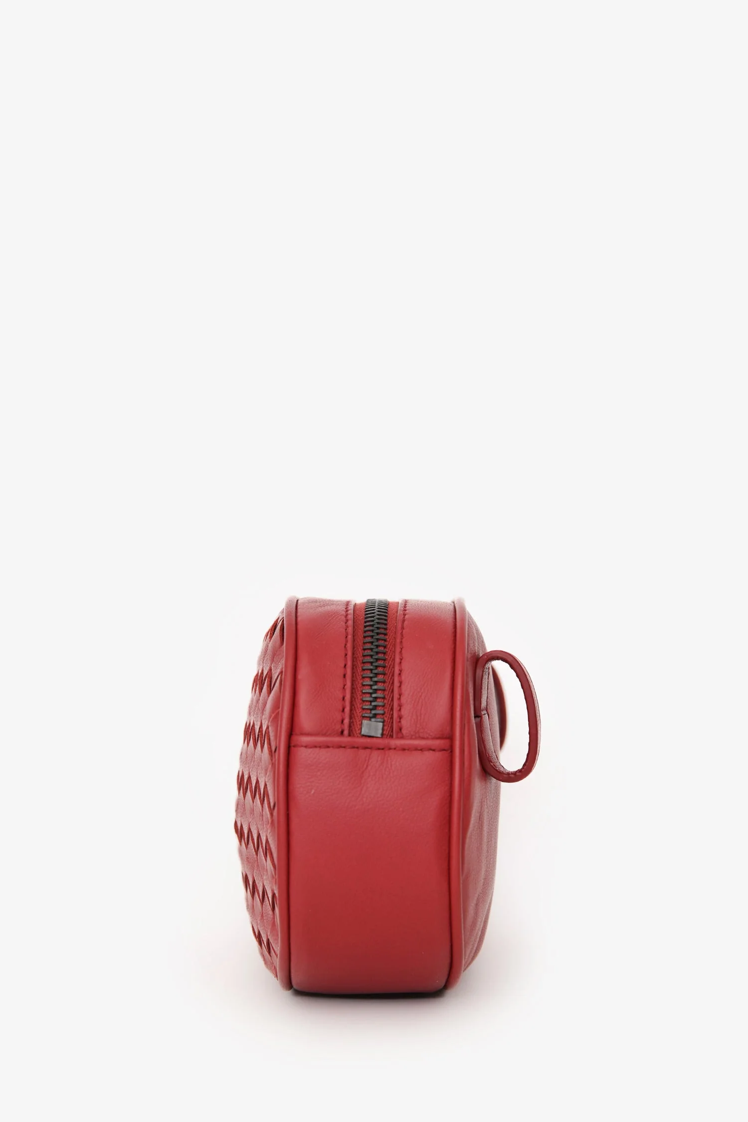 Bottega Veneta Red Leather Intrecciato Belt Bag - Image 4
