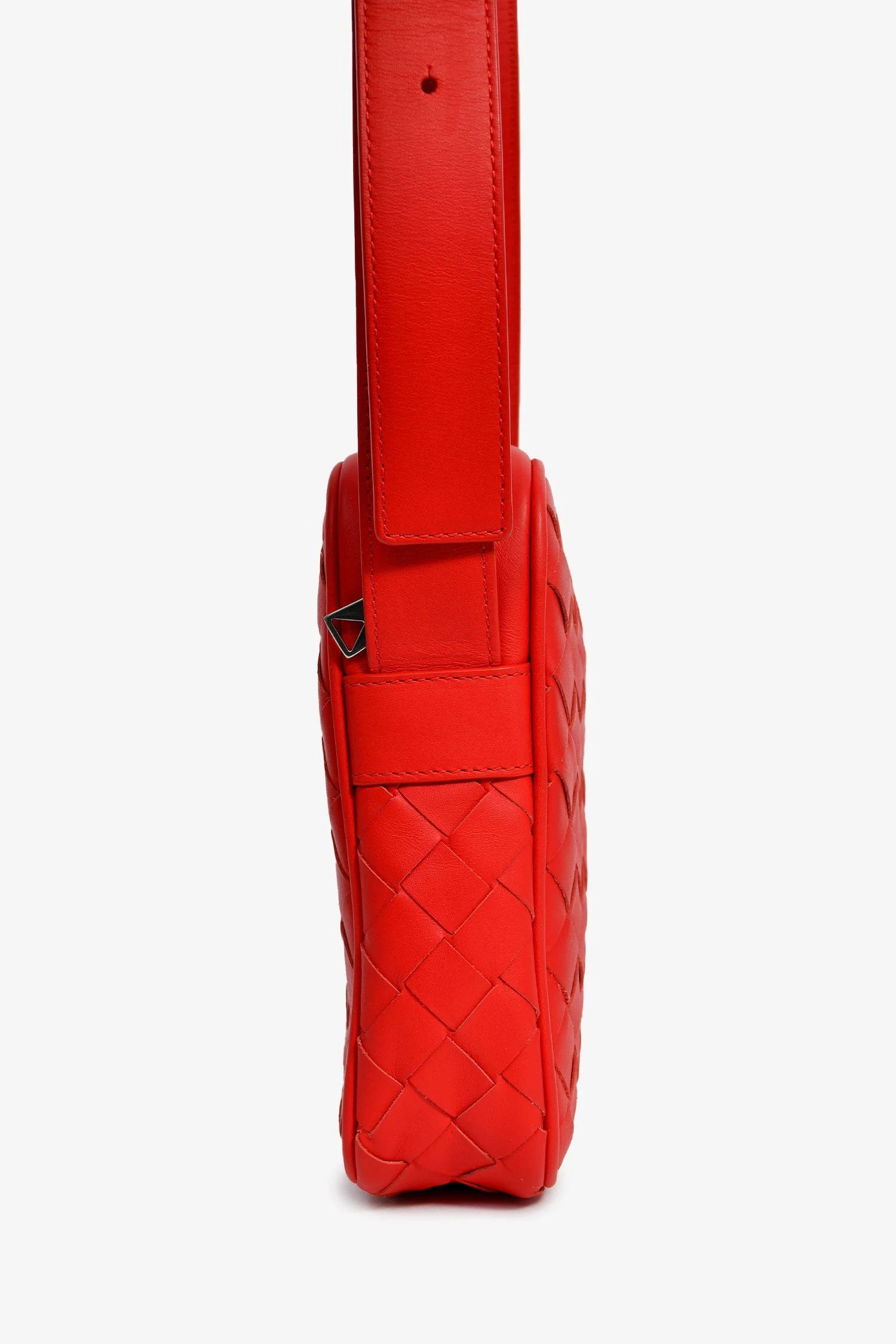 Bottega Veneta Red Leather Intrecciato Leather Phone Pouch - Image 4