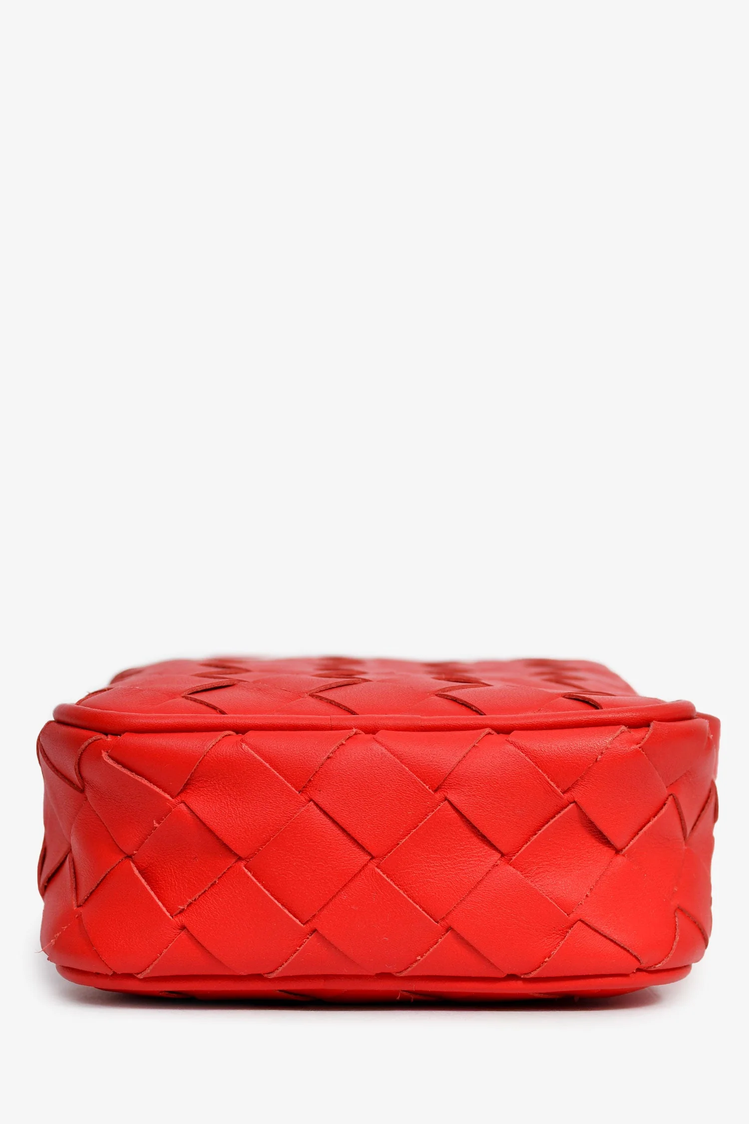 Bottega Veneta Red Leather Intrecciato Leather Phone Pouch - Image 5