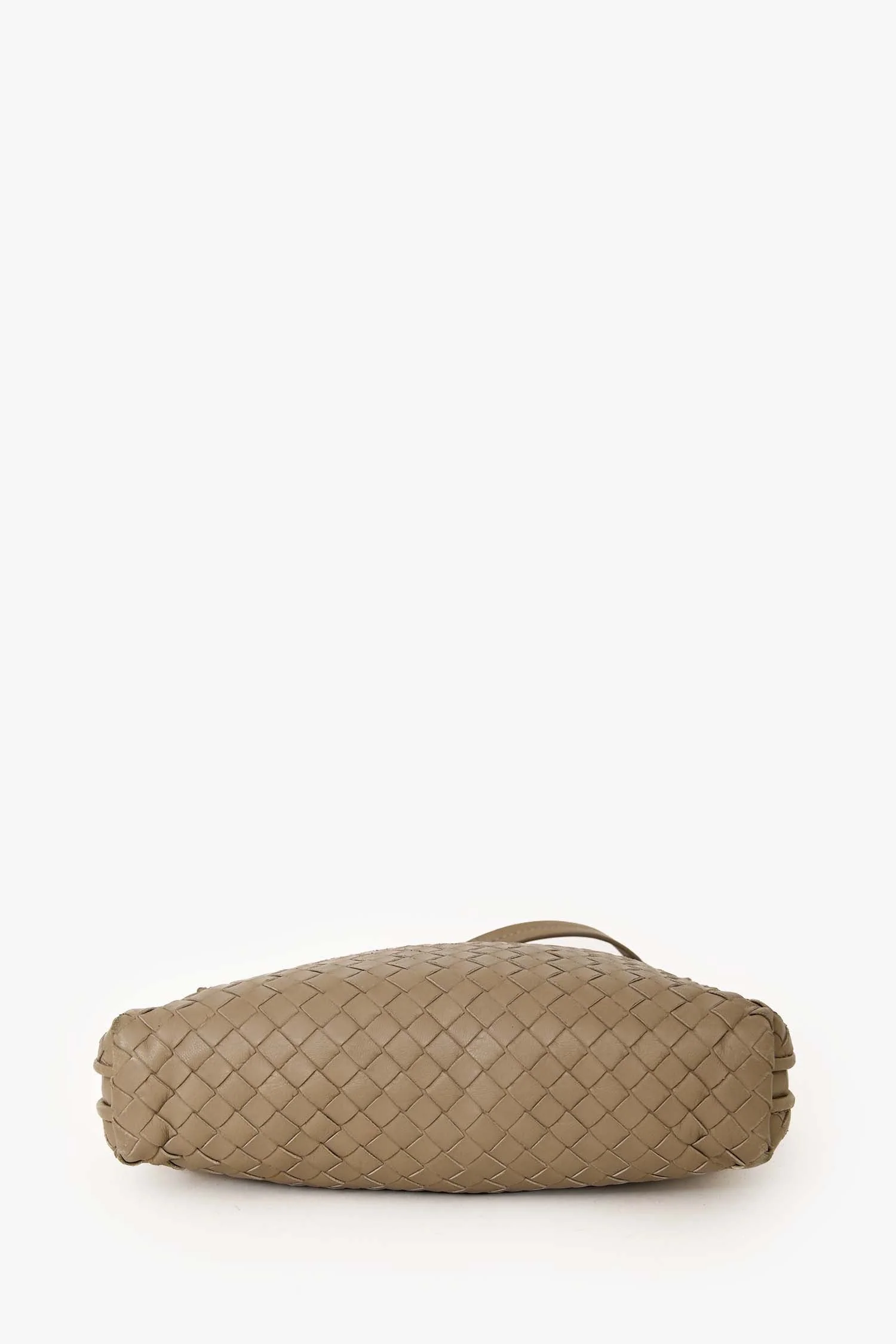 Bottega Veneta Taupe Leather Intrecciato Nodini Crossbody Bag - Image 5