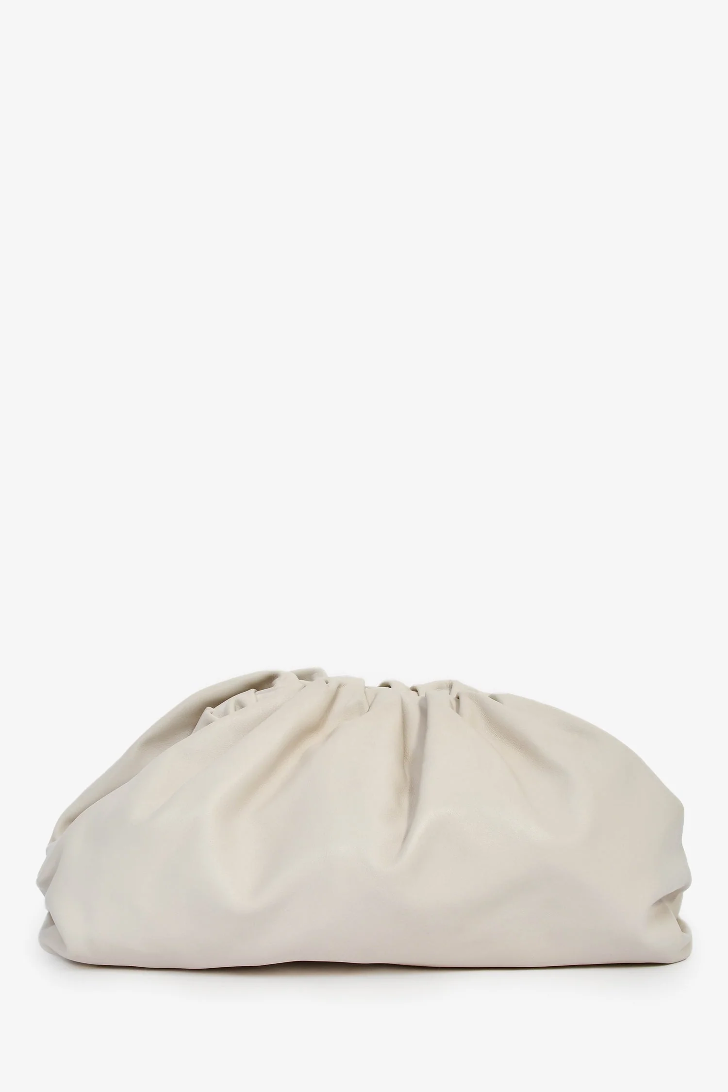 Bottega Veneta White Ecru Leather Large Classic Pouch - Image 2