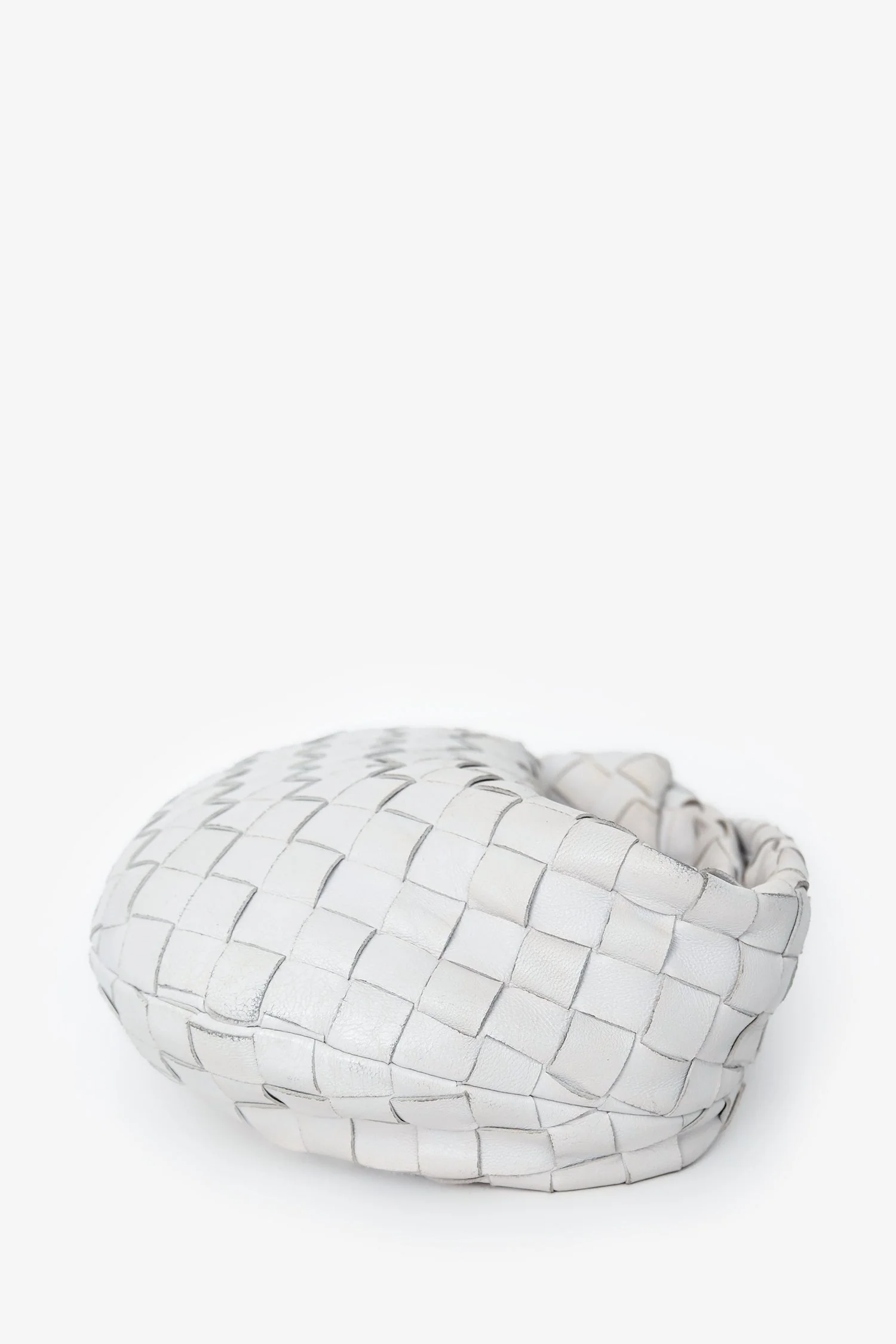 Bottega Veneta White Intrecciato Leather Mini Jodie Bag - Image 4