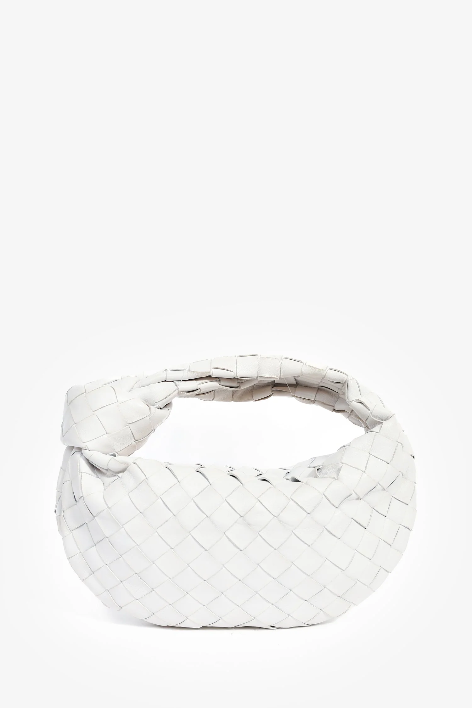 Bottega Veneta White Intrecciato Mini Jodie Bag - Image 2