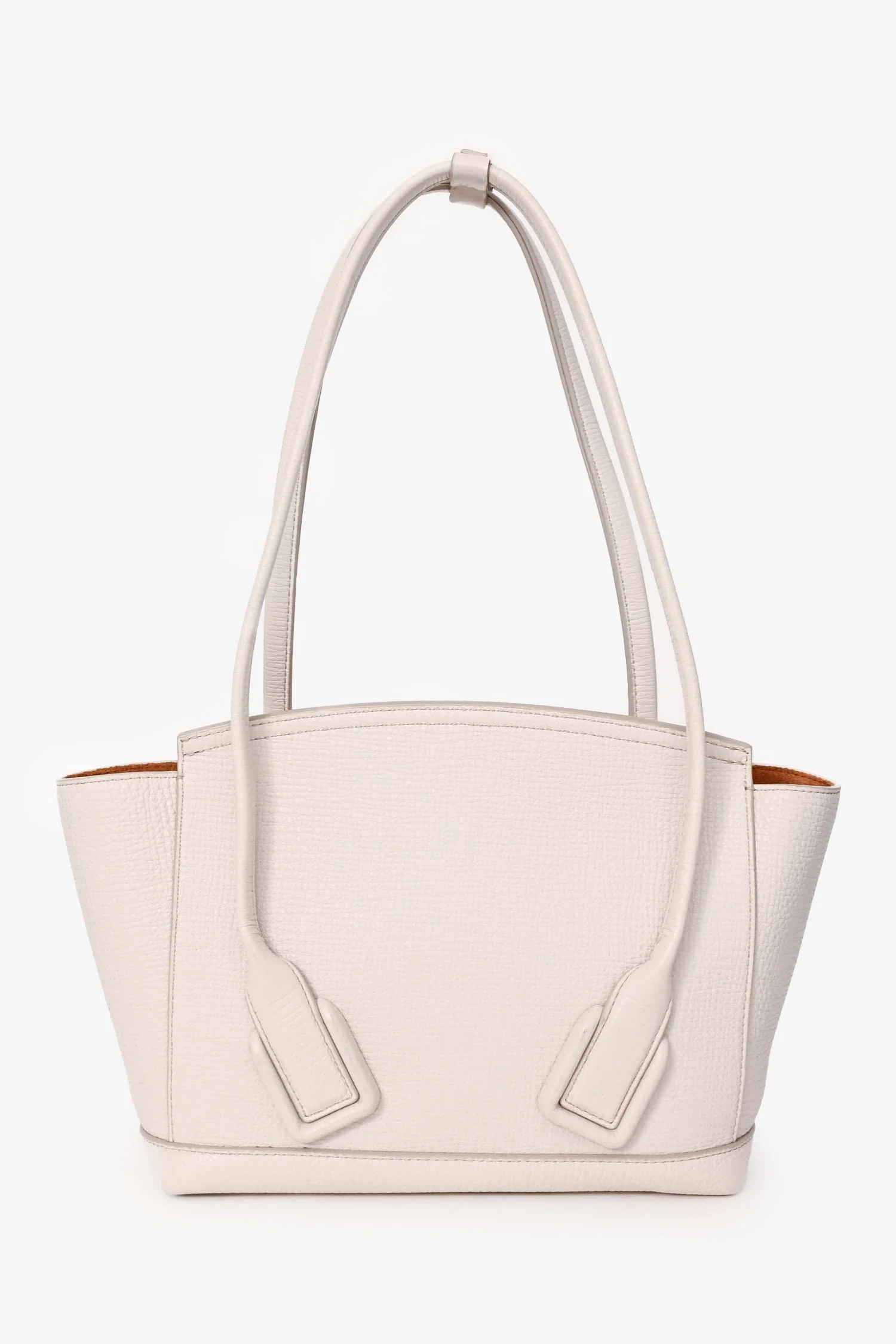 Bottega Veneta White Leather Mini Acro Top Handle - Image 2