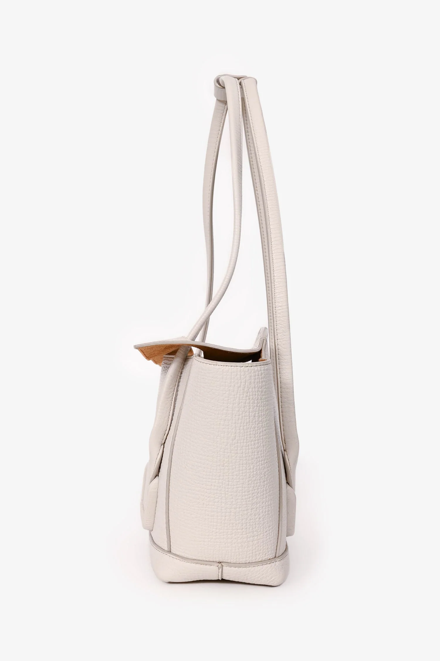 Bottega Veneta White Leather Mini Acro Top Handle - Image 4