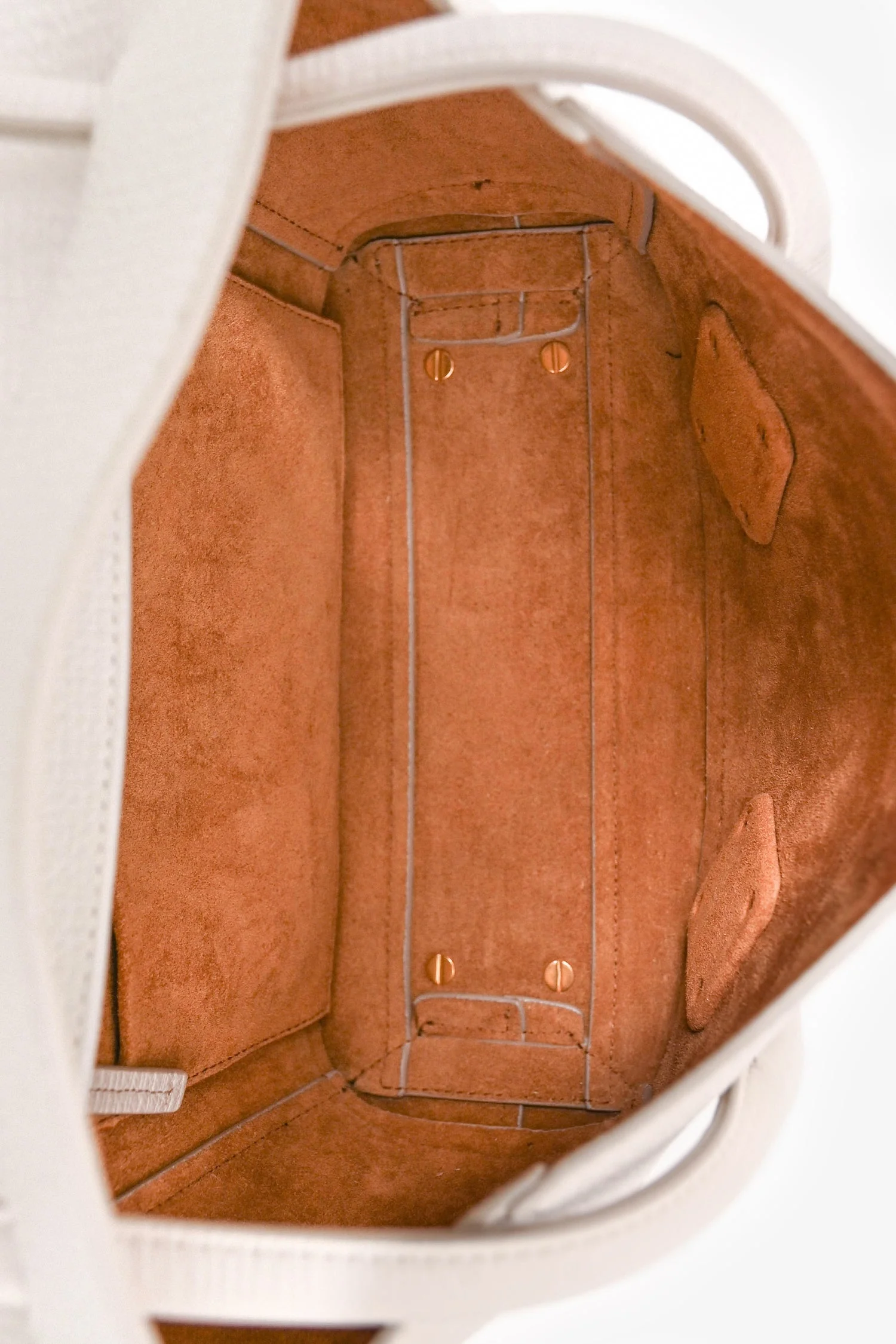 Bottega Veneta White Leather Mini Acro Top Handle - Image 6