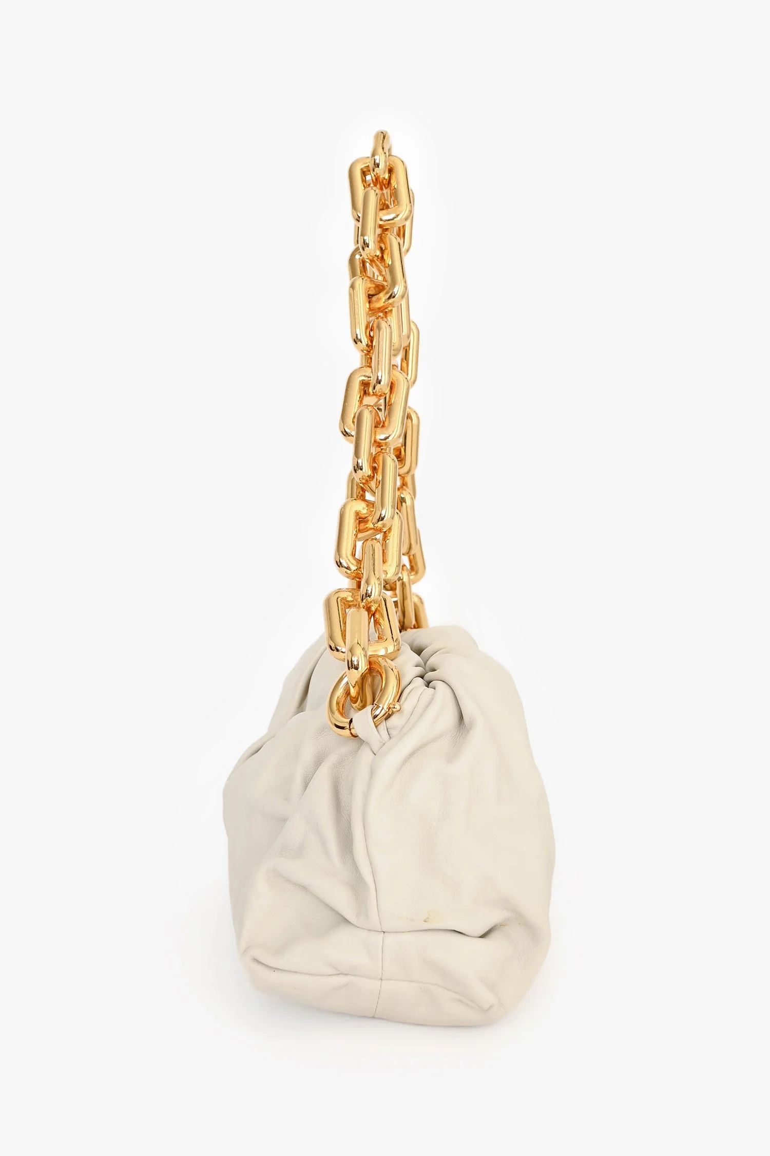 Bottega Veneta White Leather The Chain Pouch Bag - Image 3