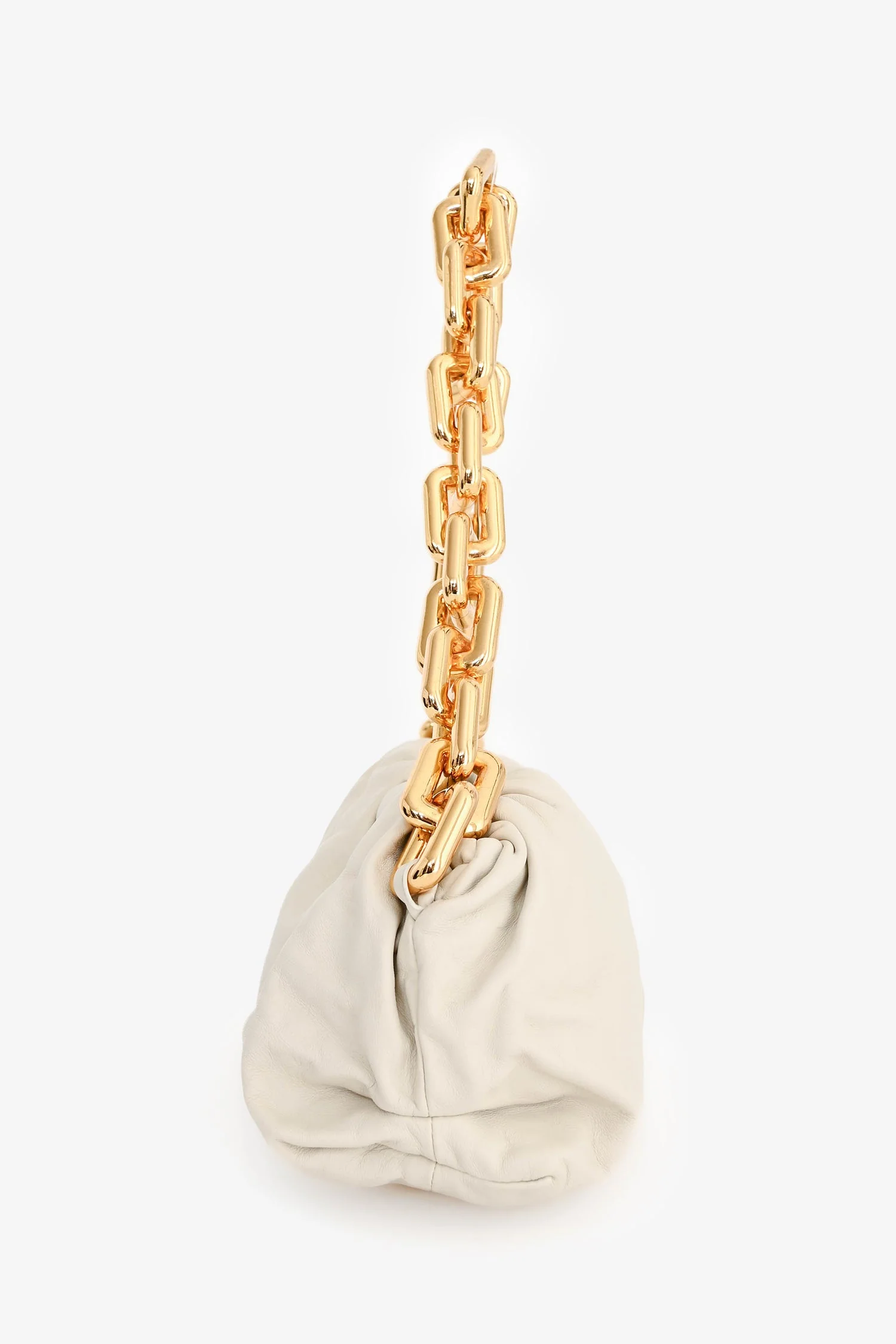 Bottega Veneta White Leather The Chain Pouch Bag - Image 4