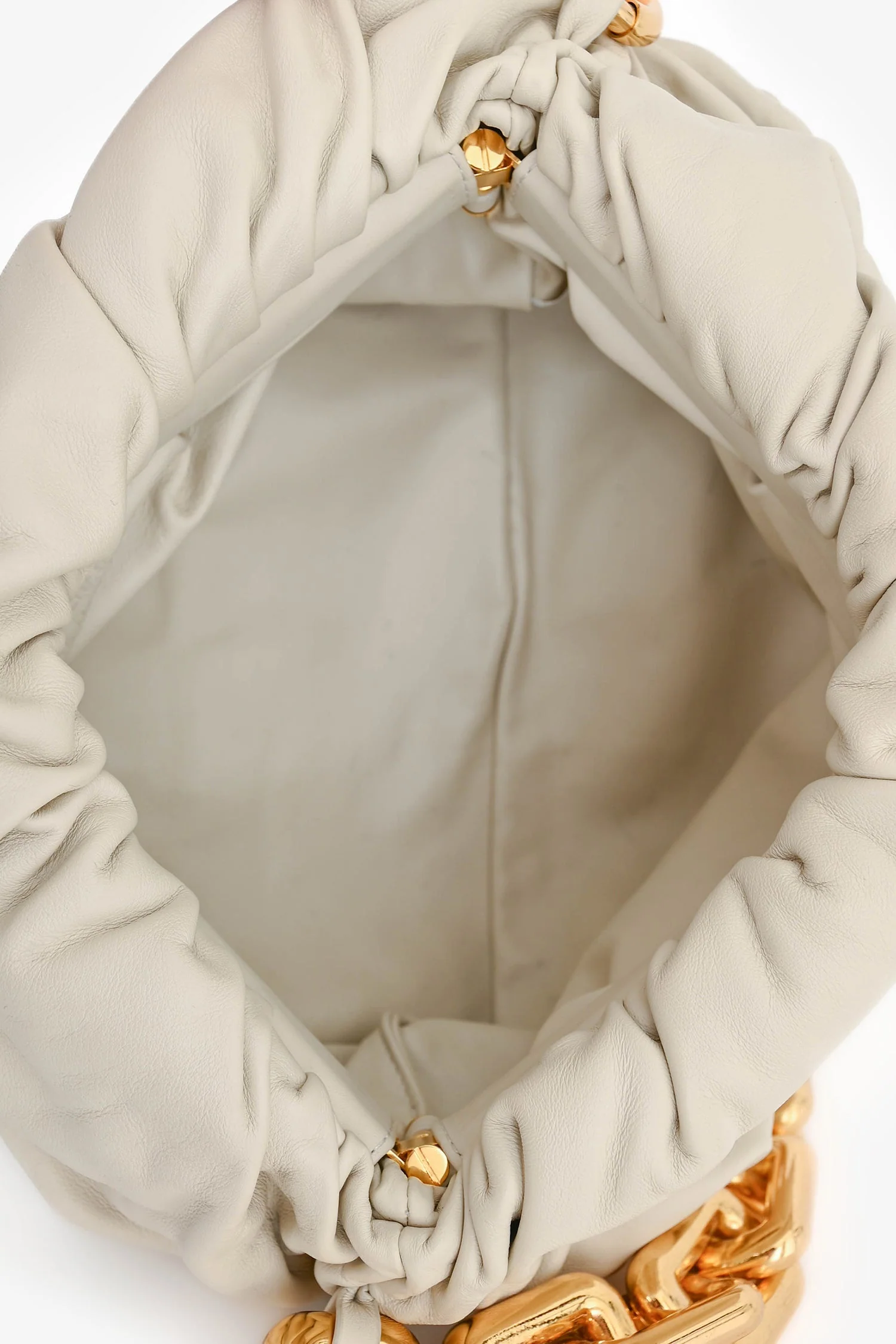 Bottega Veneta White Leather The Chain Pouch Bag - Image 6