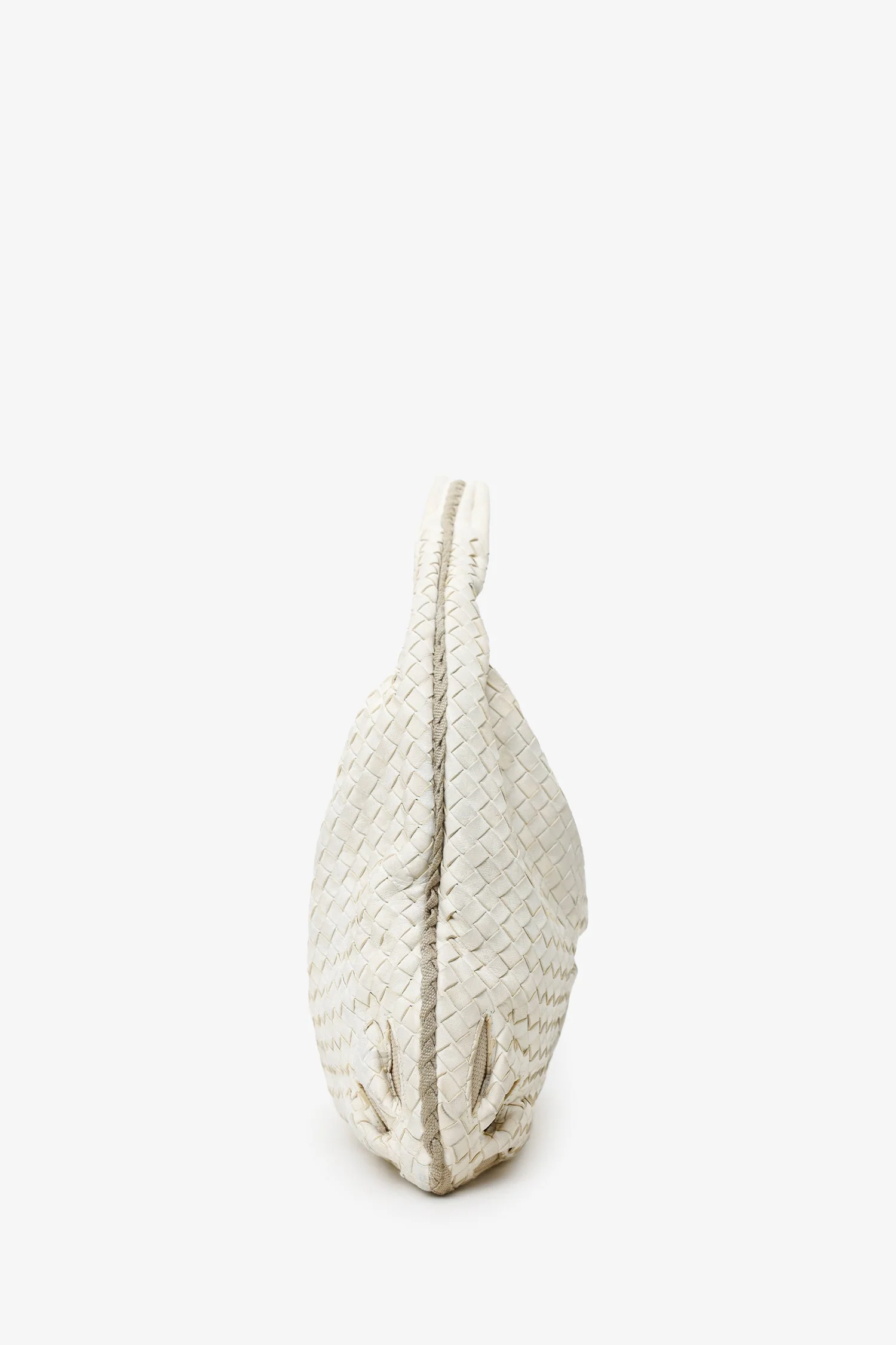 Bottega Veneta White Nappa Intrecciato Flower Large Hobo - Image 4