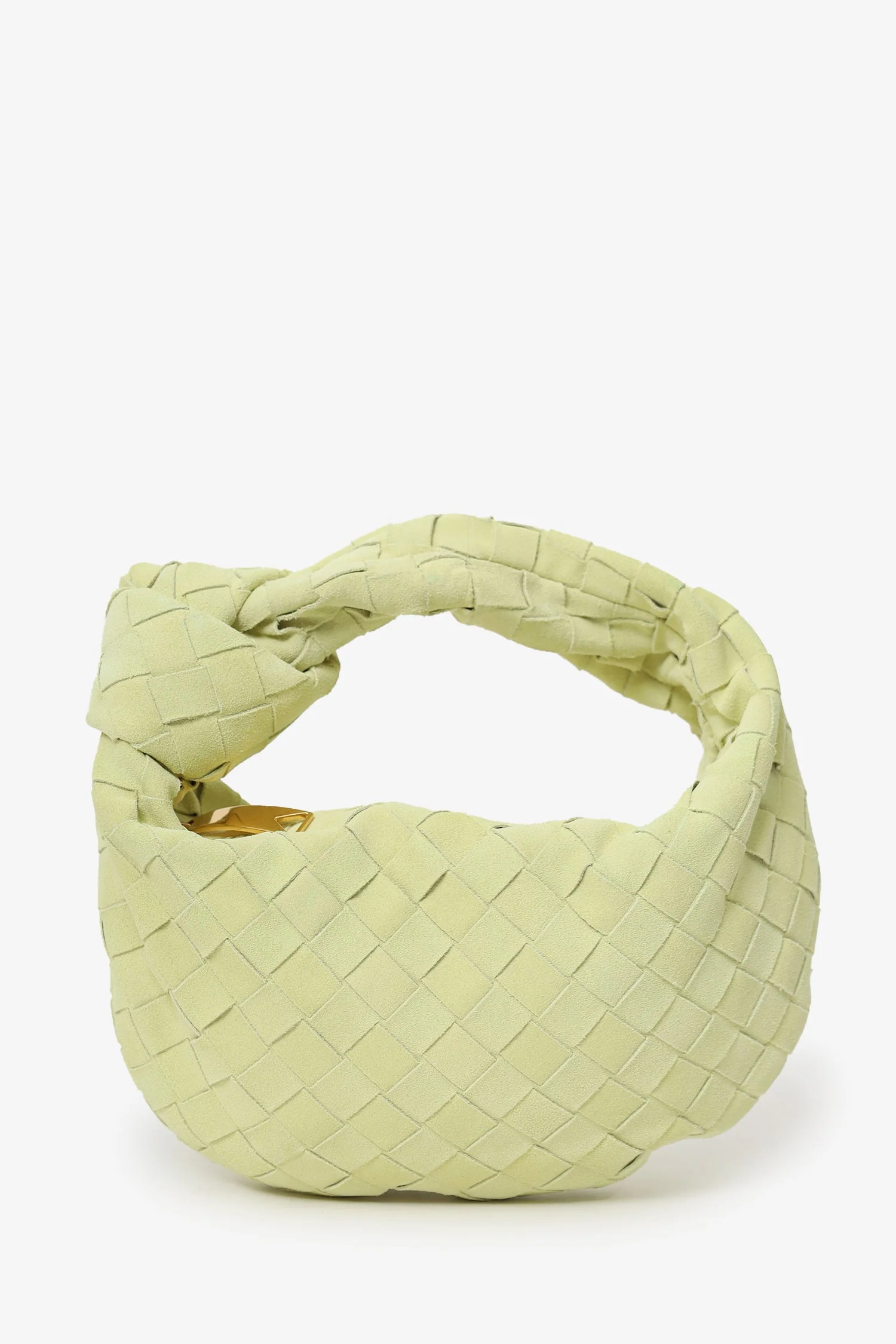 Bottega Veneta Yellow Intrecciato Suede Leather Mini Jodie - Image 3