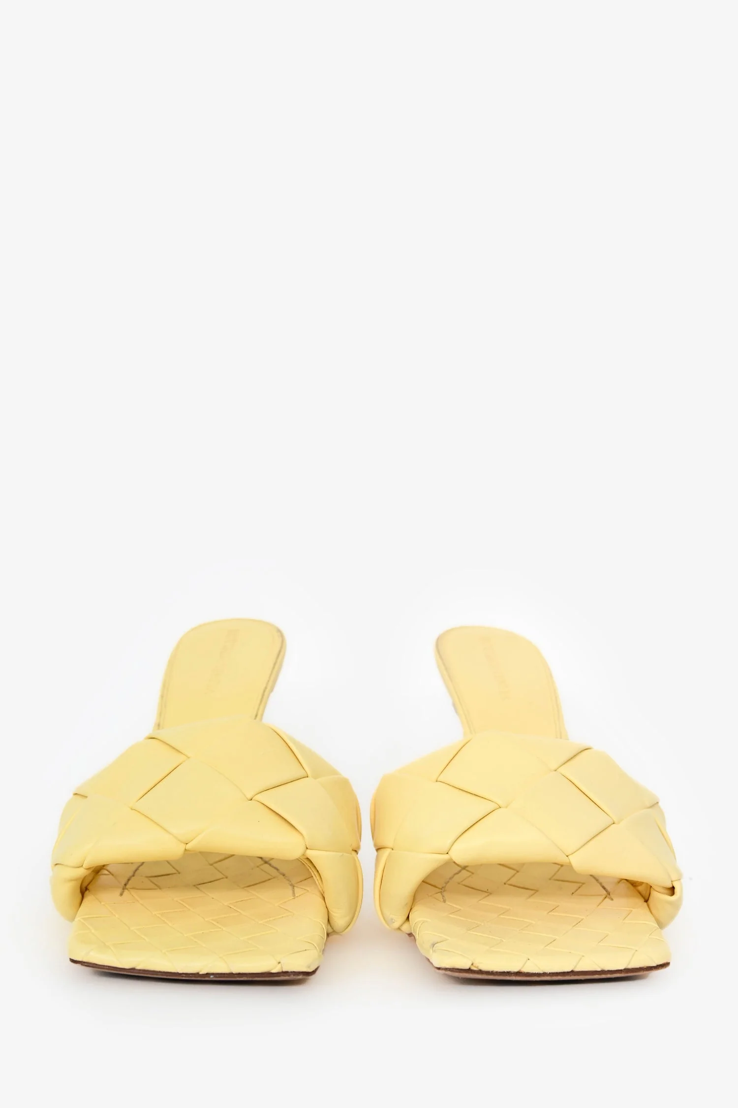 Bottega Veneta Yellow Lido Mules Size 40 - Image 3