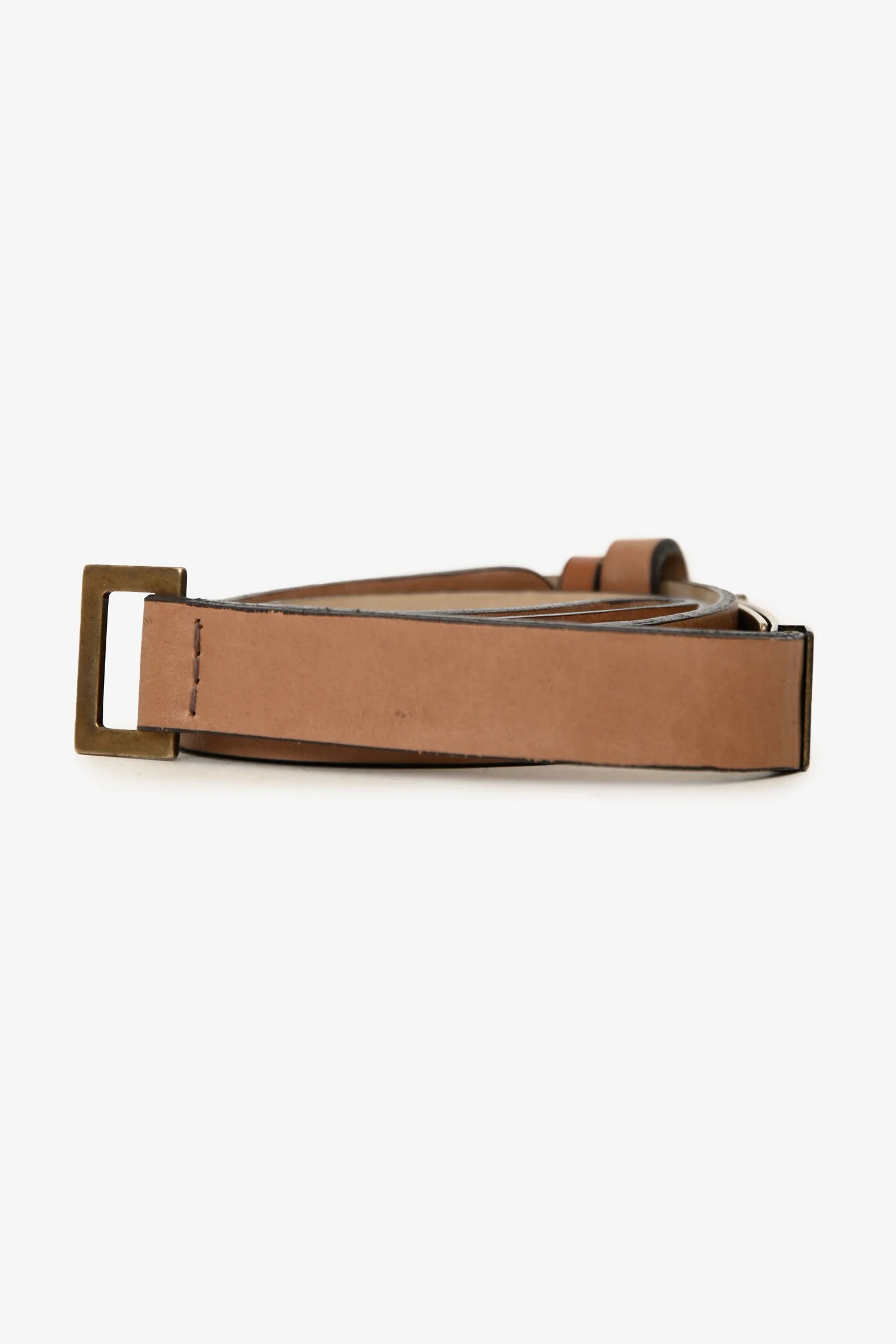 Brunello Cucinelli Beige Leather Belt Size M - Image 2