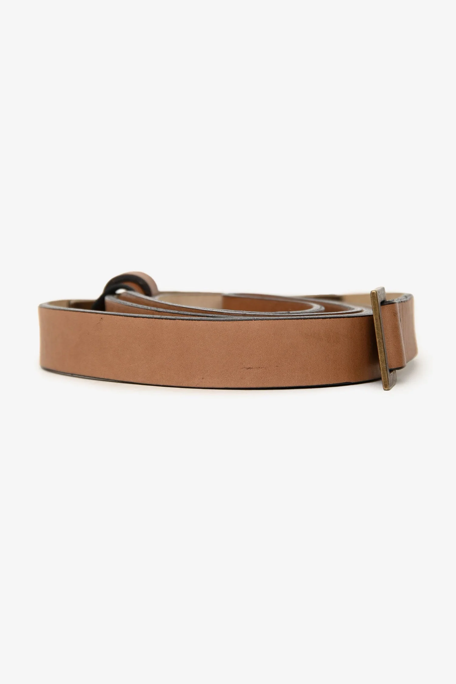Brunello Cucinelli Beige Leather Belt Size M - Image 3