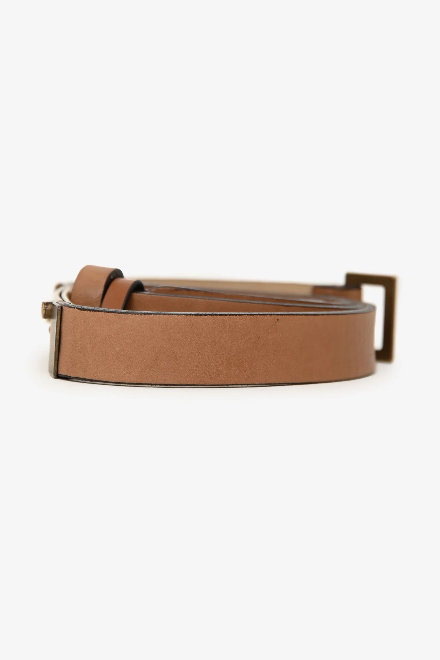 Brunello Cucinelli Beige Leather Belt Size M - Image 4