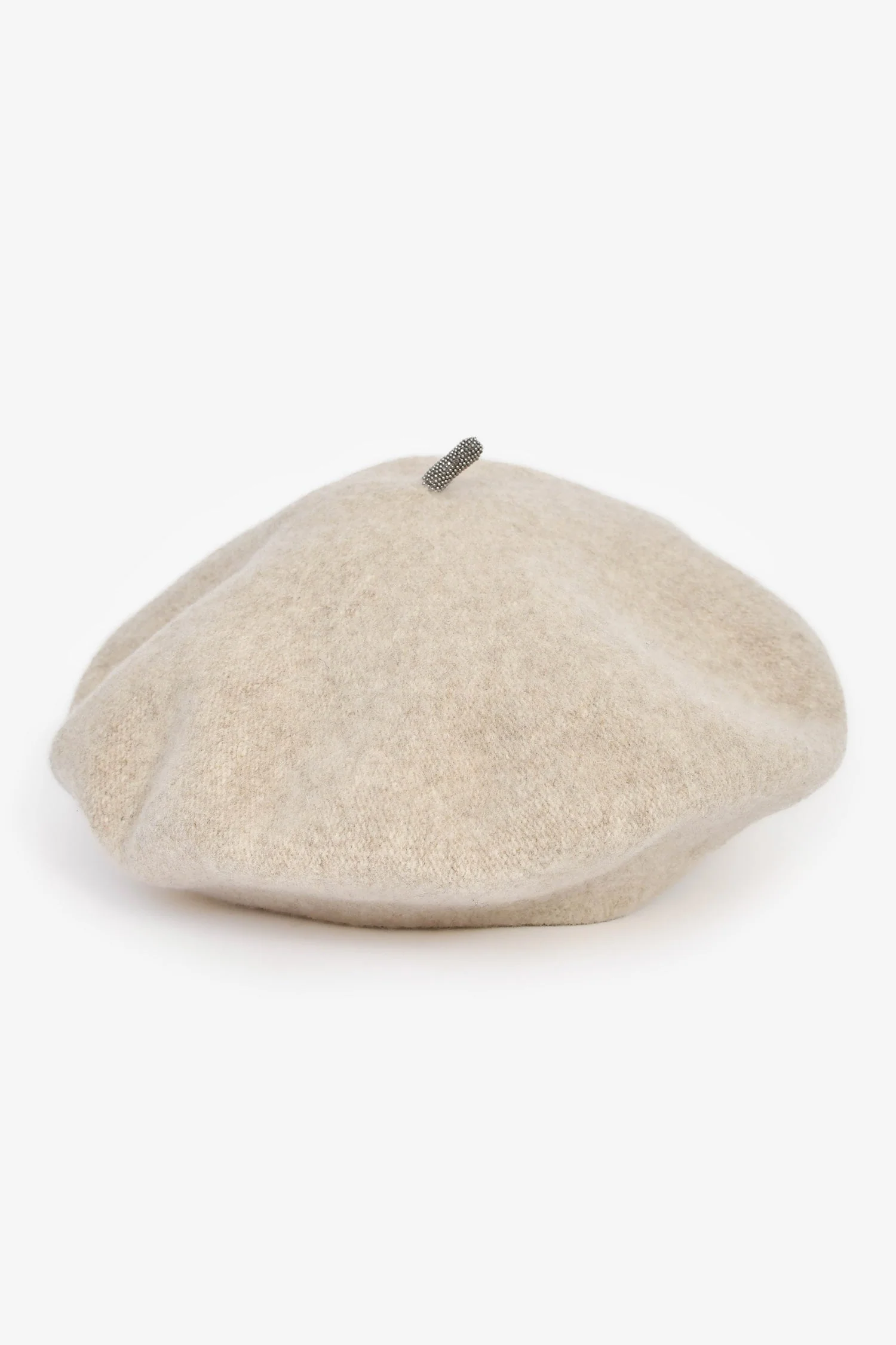 Brunello Cucinelli Beige Wool Beret - Image 2