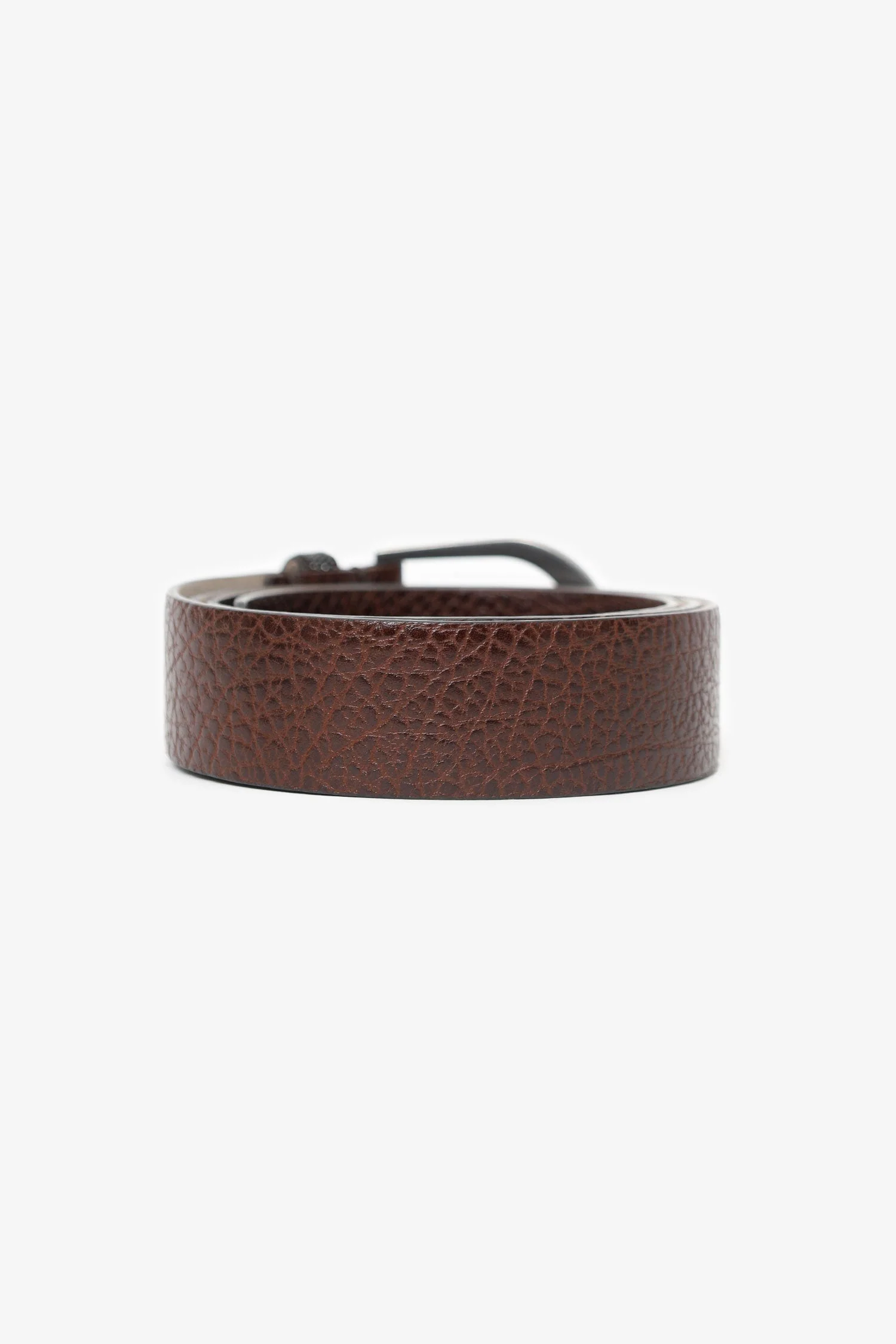 Brunello Cucinelli Brown Leather Beaded Belt Size XS - Image 3
