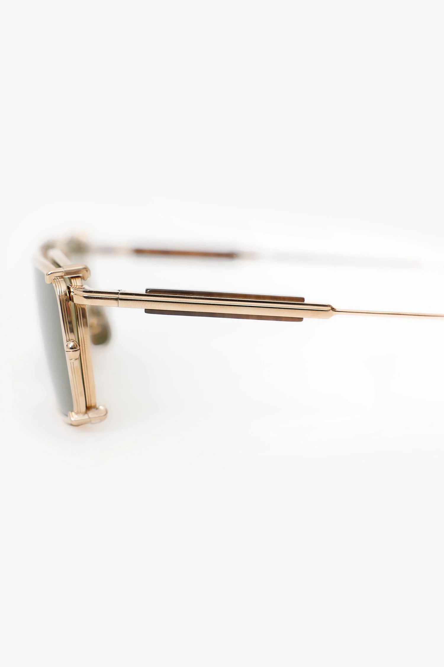 Brunello Cucinelli Titanium and Horn Frame Glasses With Clip-on Sun Lens - Image 5
