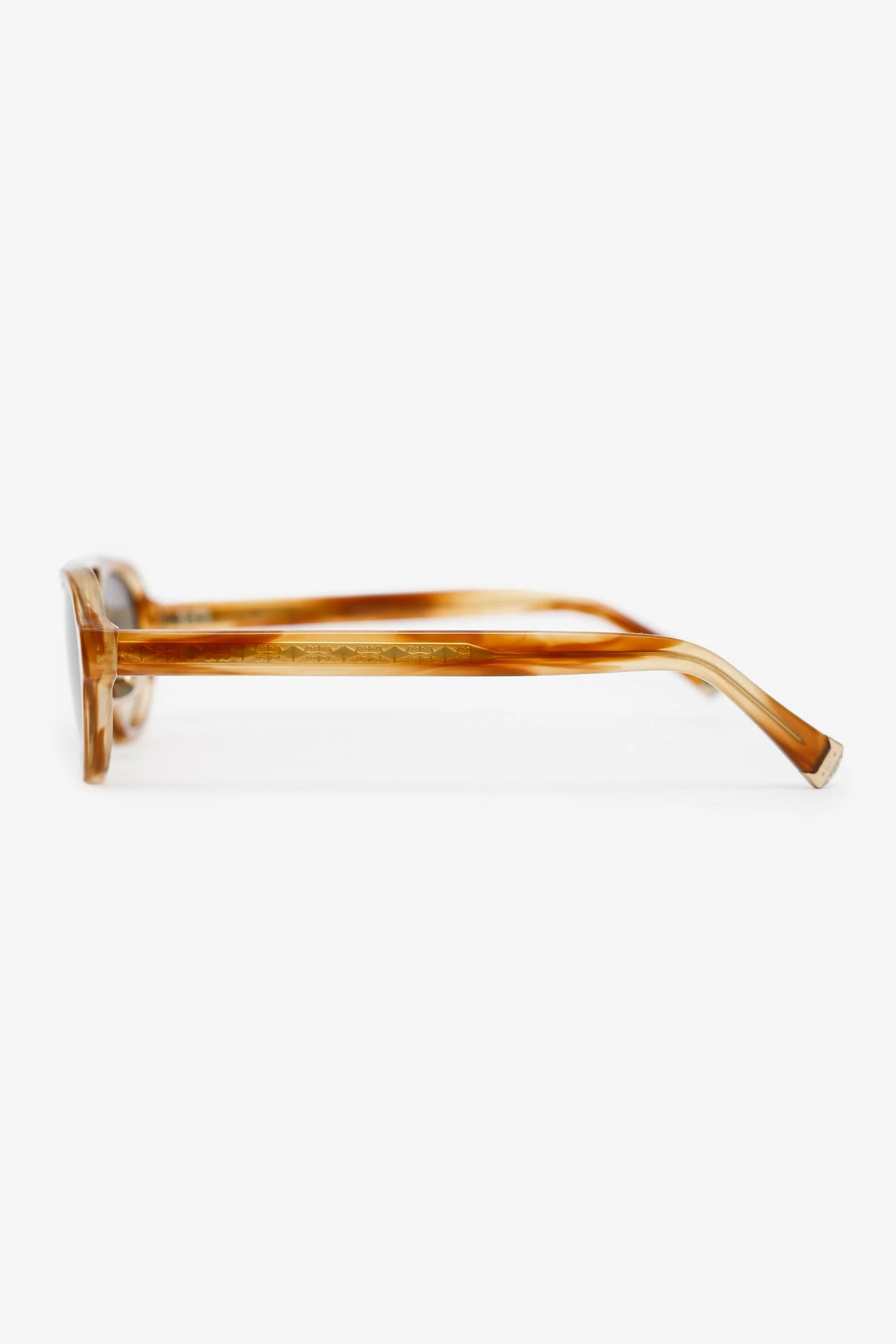 Brunello Cucinelli Tortoiseshell Frame Intarsia Rays Acetate Sunglasses - Image 3
