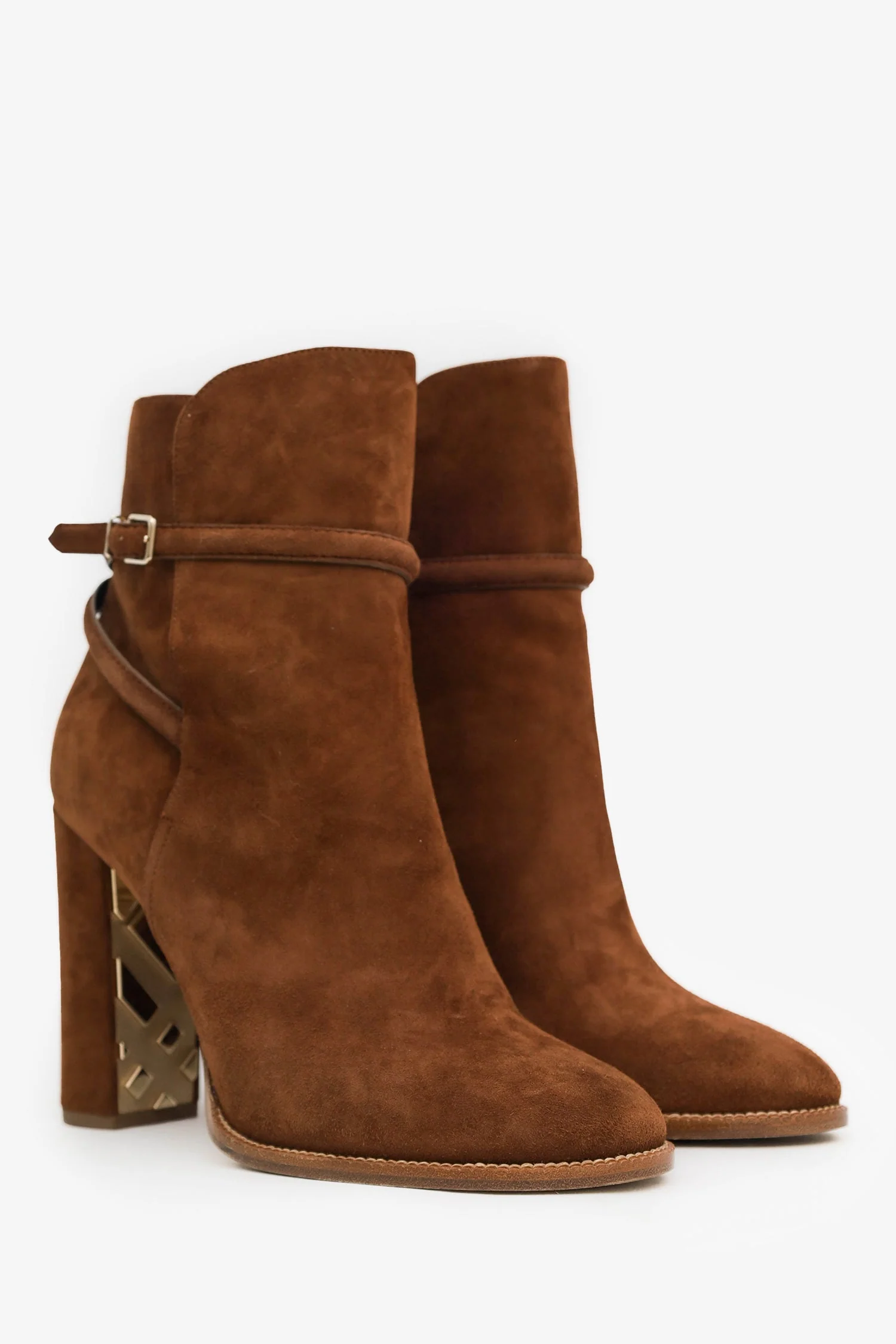 Burberrry Brown Suede Shola 100 Ankle Boots Size 38 - Image 2