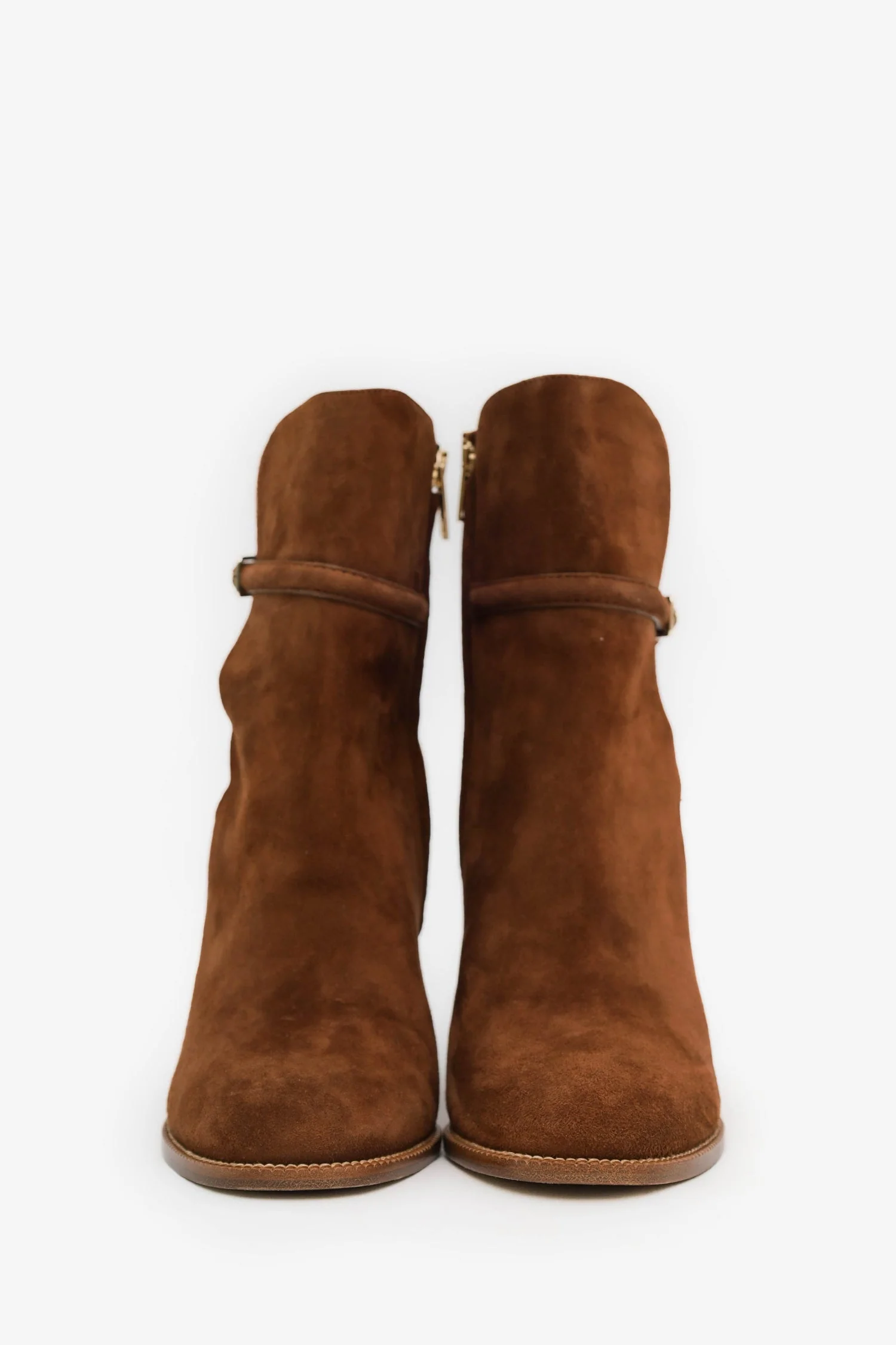 Burberrry Brown Suede Shola 100 Ankle Boots Size 38 - Image 4