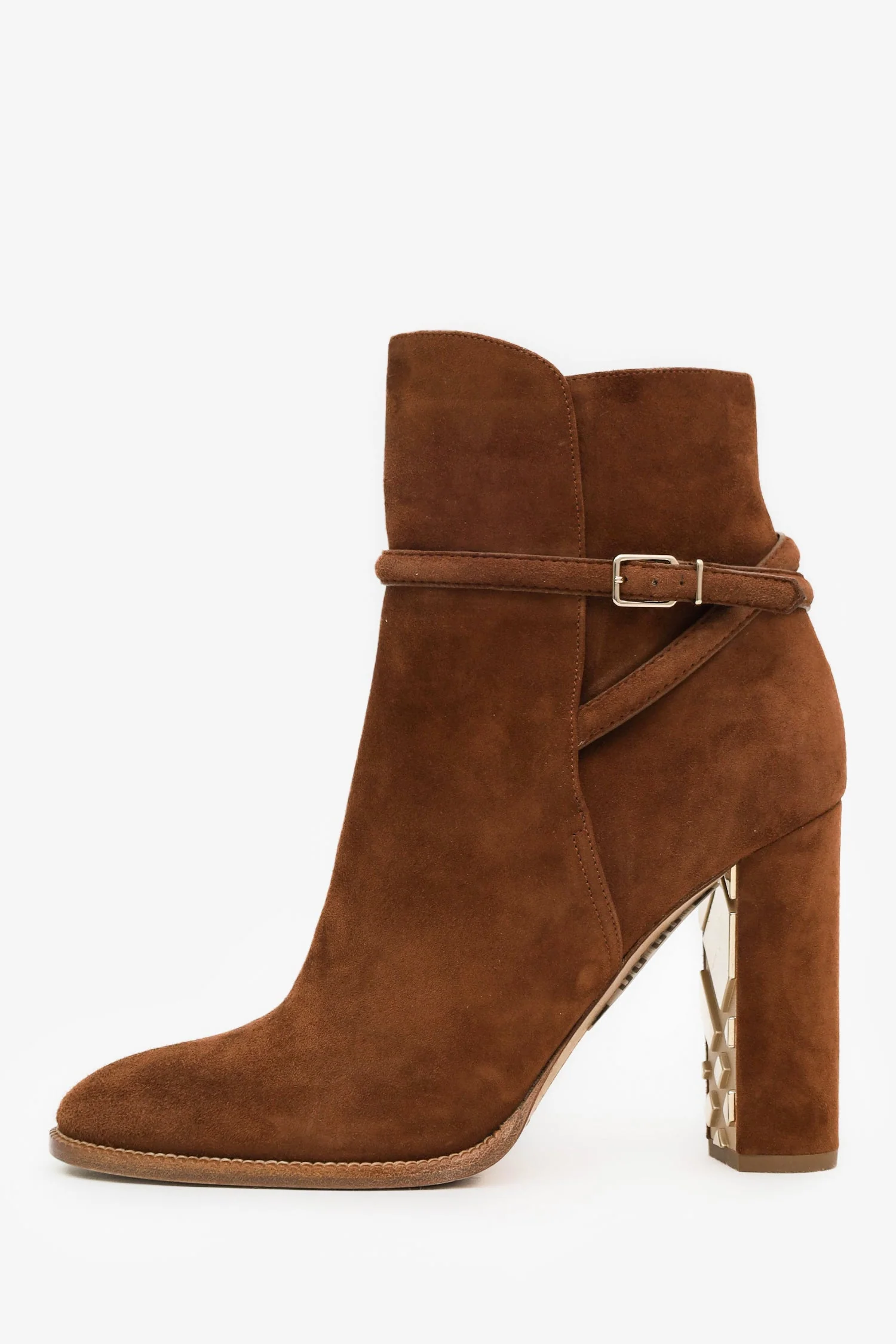Burberrry Brown Suede Shola 100 Ankle Boots Size 38 - Image 5