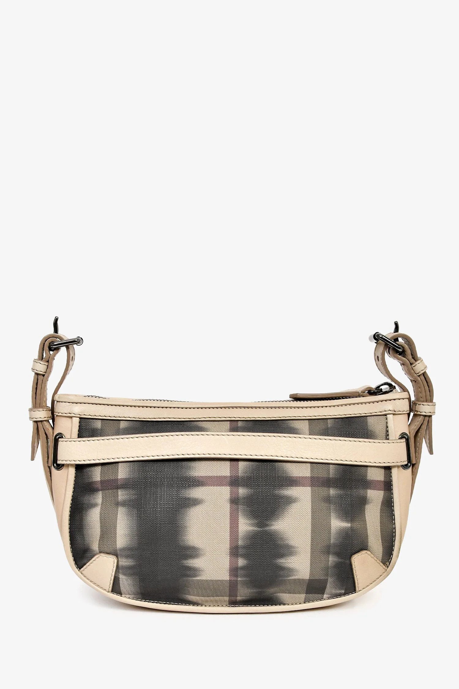 Burberry Beige/Black Leather/Canvas 'Rocking Horse' Shoulder Bag - Image 2