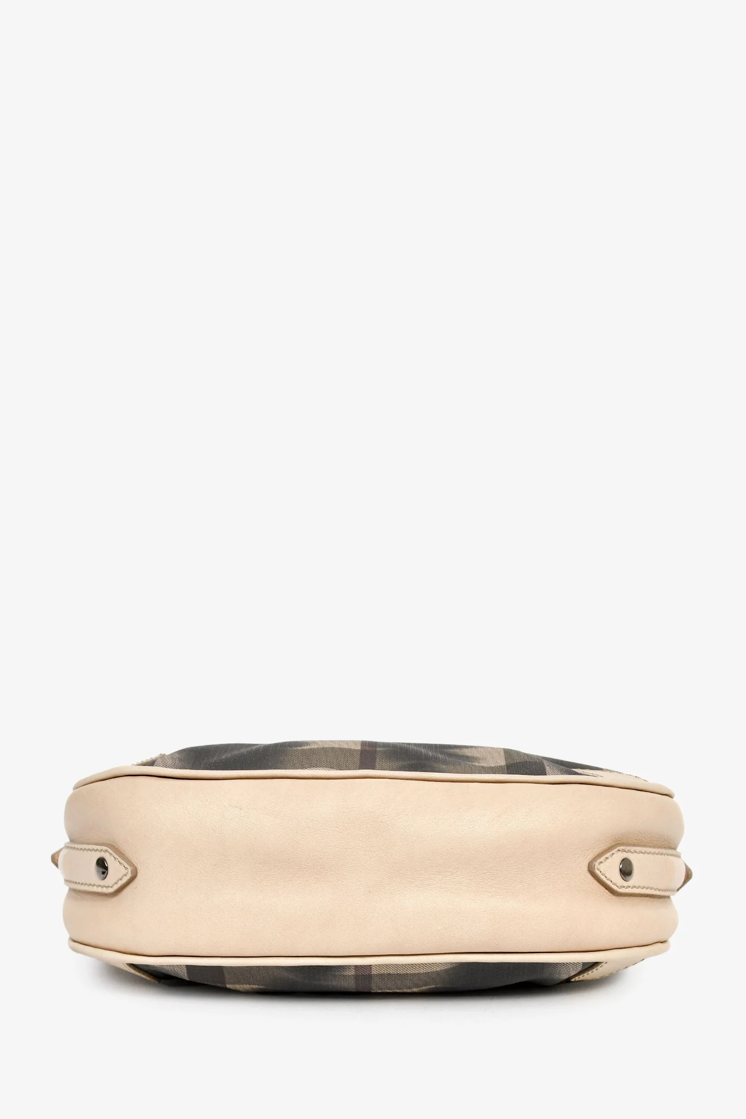 Burberry Beige/Black Leather/Canvas 'Rocking Horse' Shoulder Bag - Image 5