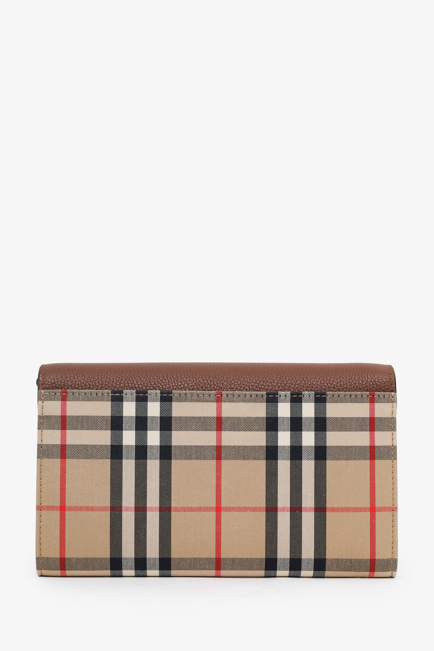 Burberry Beige/Brown House Check Hannah Envelope Wallet On Strap - Image 2