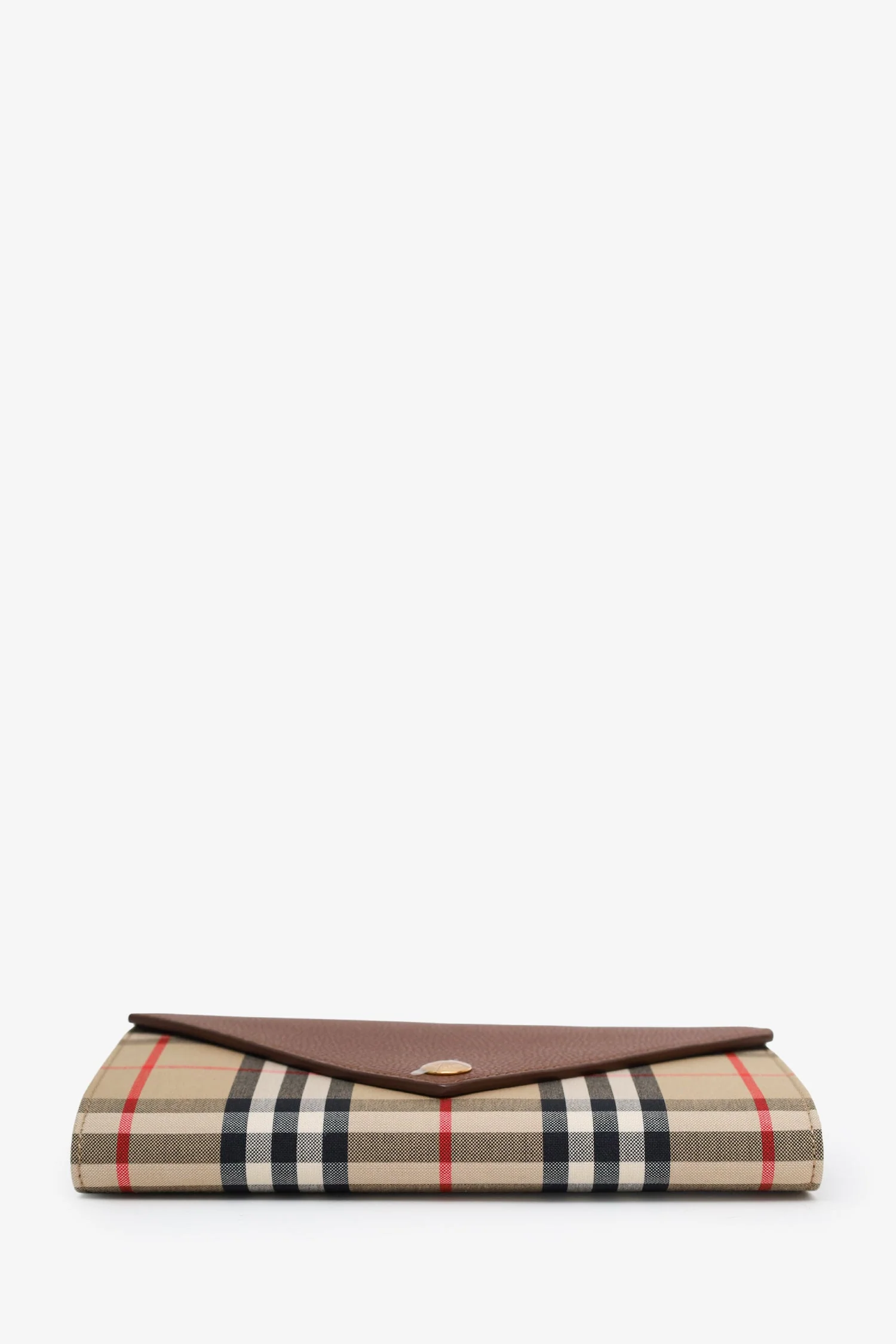 Burberry Beige/Brown House Check Hannah Envelope Wallet On Strap - Image 5