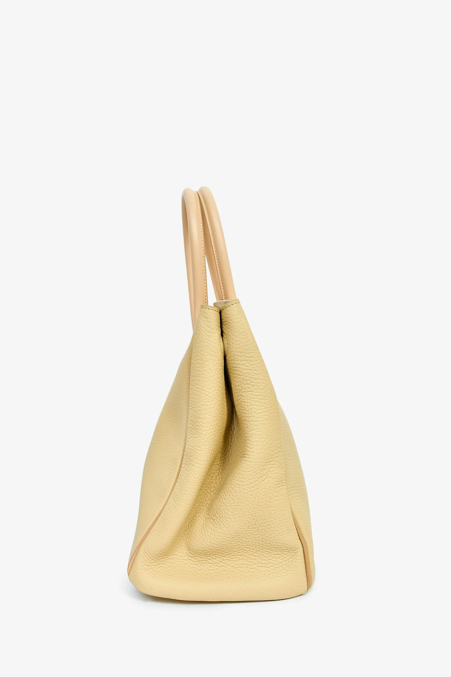Burberry Beige Leather Medium Rocking Horse Tote Bag - Image 4