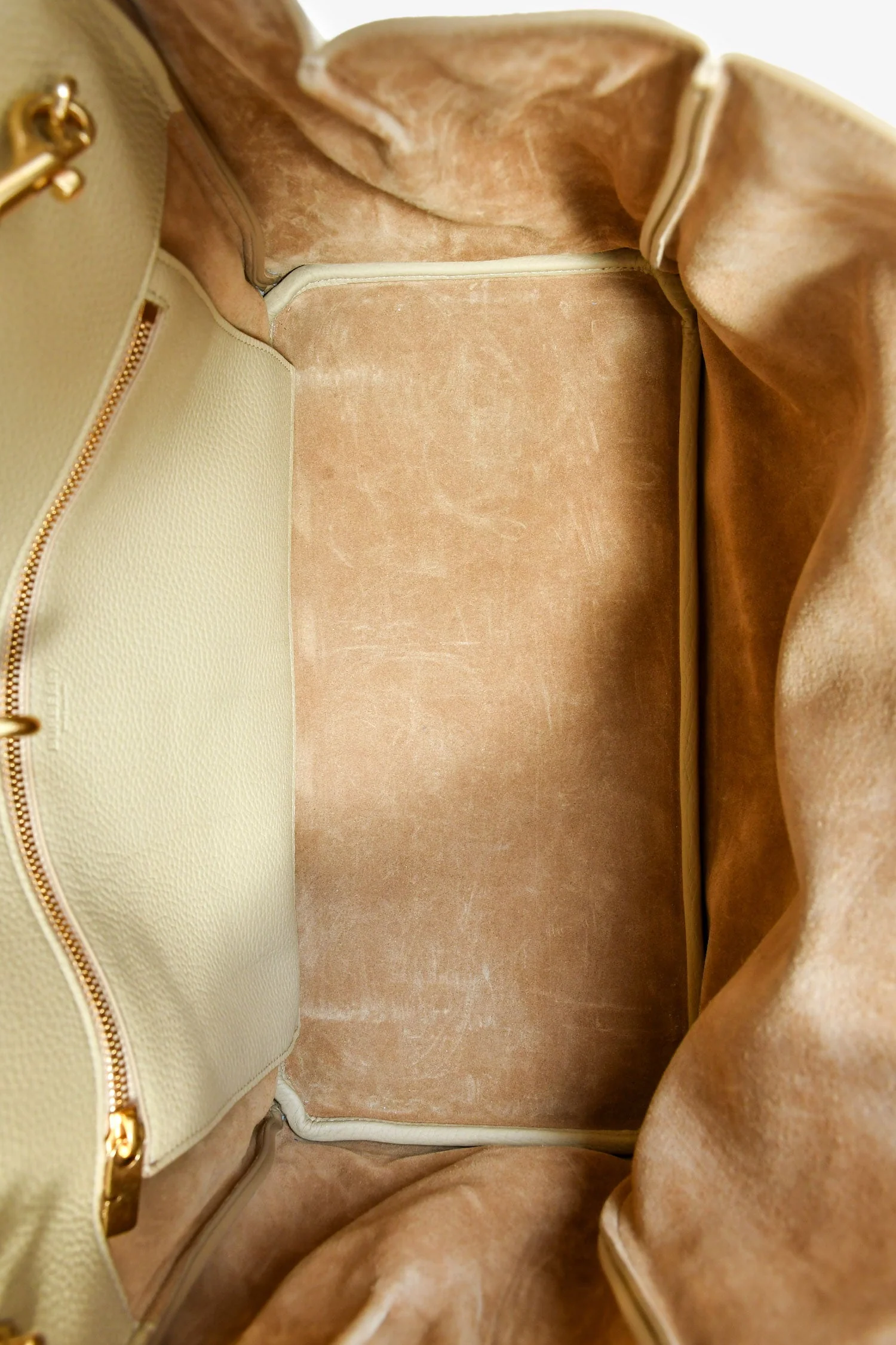 Burberry Beige Leather Medium Rocking Horse Tote Bag - Image 6