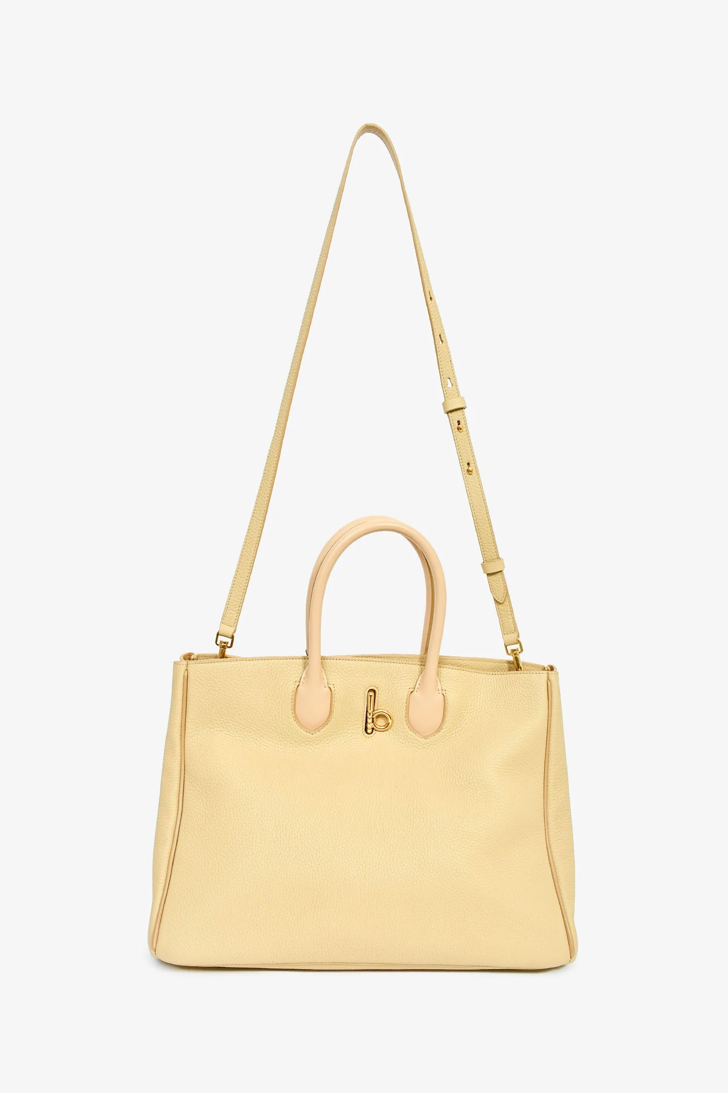 Burberry Beige Leather Medium Rocking Horse Tote Bag - Image 7