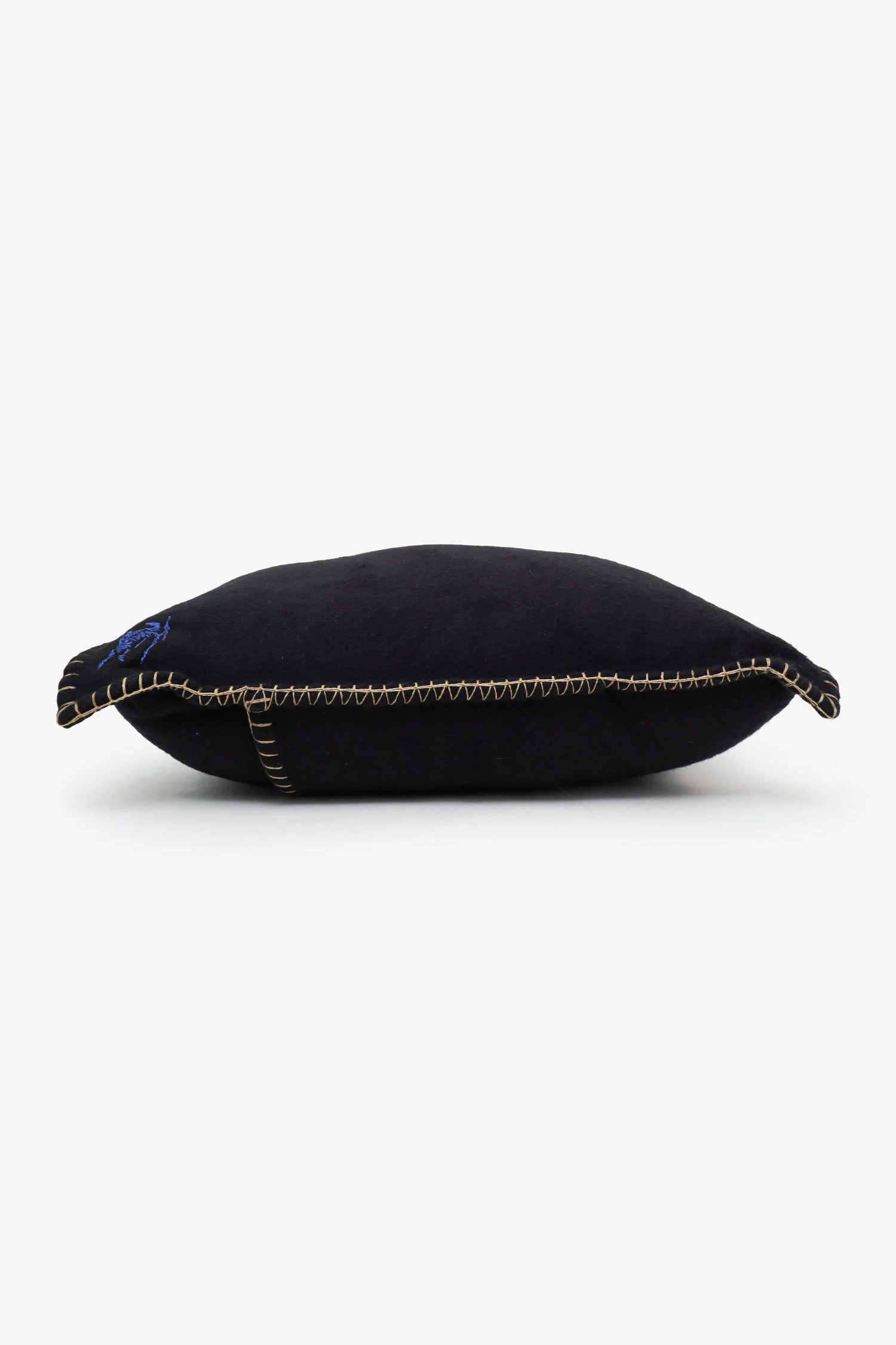 Burberry Black Cashmere Logo Embroidery Pillow - Image 5