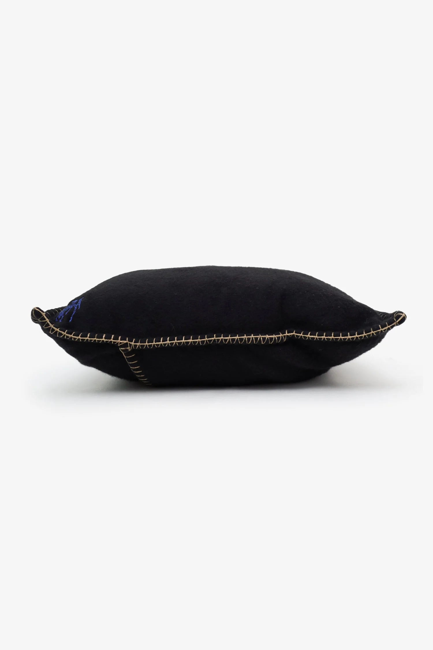 Burberry Black Cashmere Logo Embroidery Pillow - Image 5