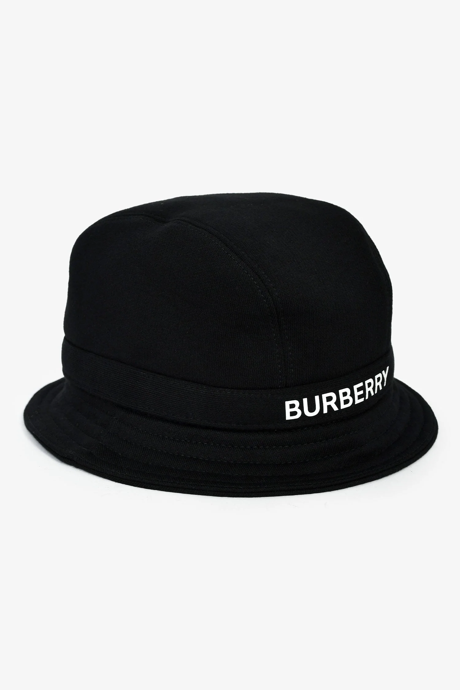 Burberry Black Cotton Logo Bucket Hat Size L - Image 2