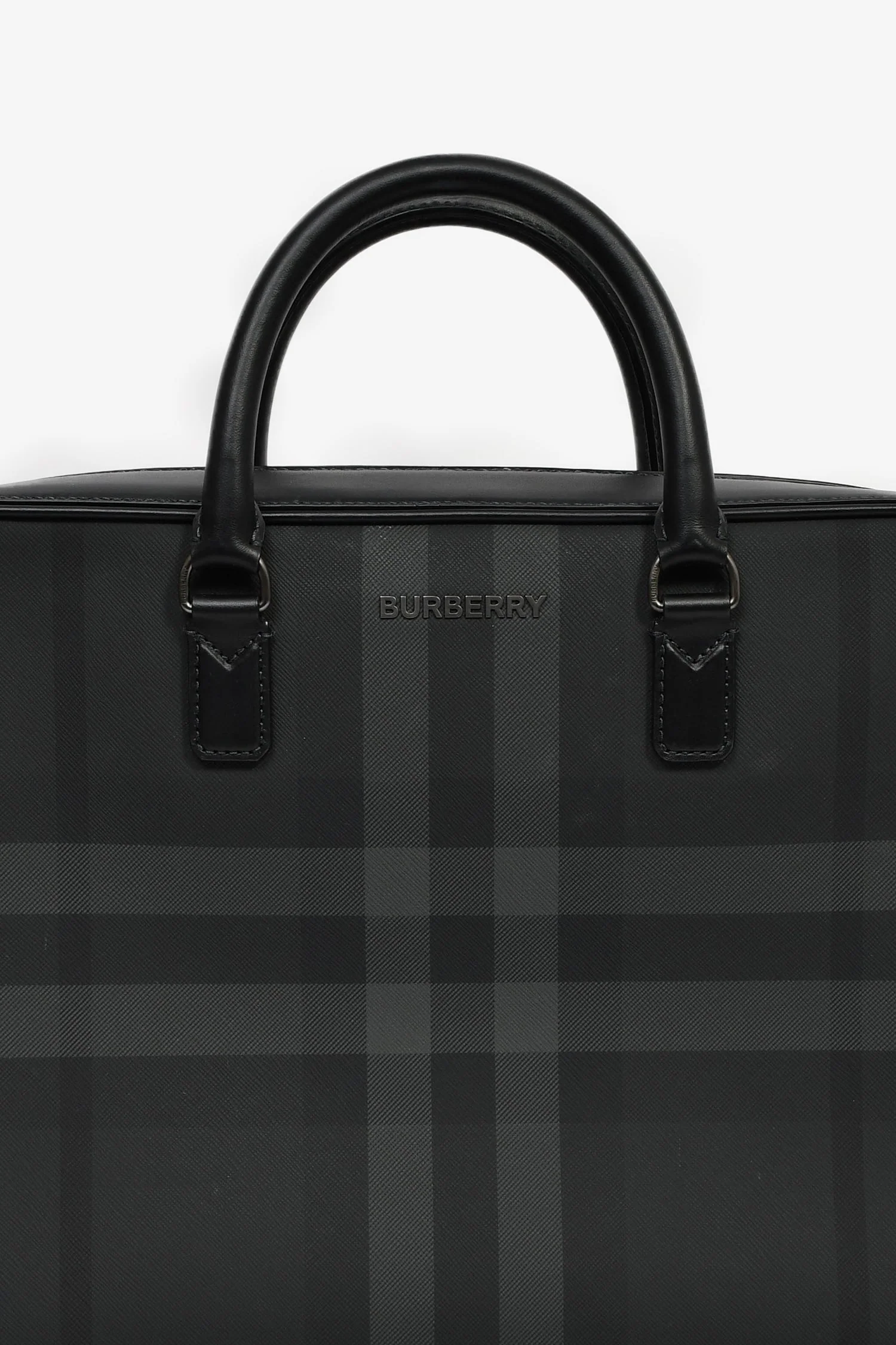Burberry Black Leather 'Ainsworth' Briefcase with Strap - Image 6
