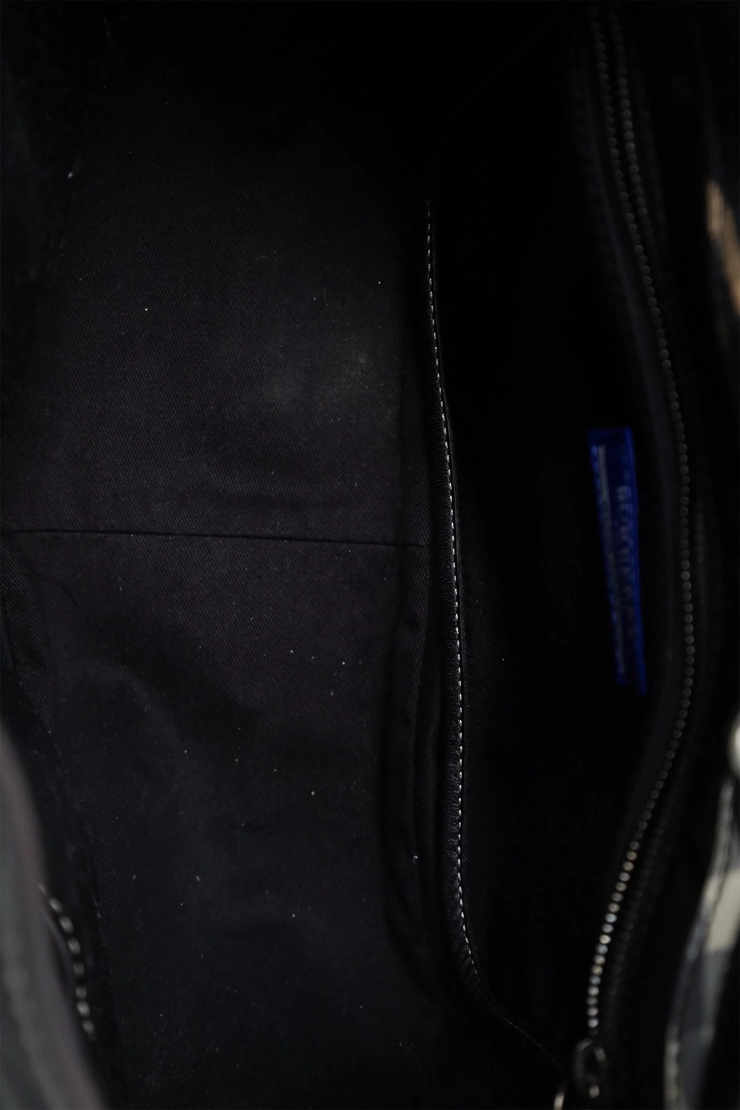 Burberry Black Nylon Leather Trimmed Top Handle Bag - Image 6
