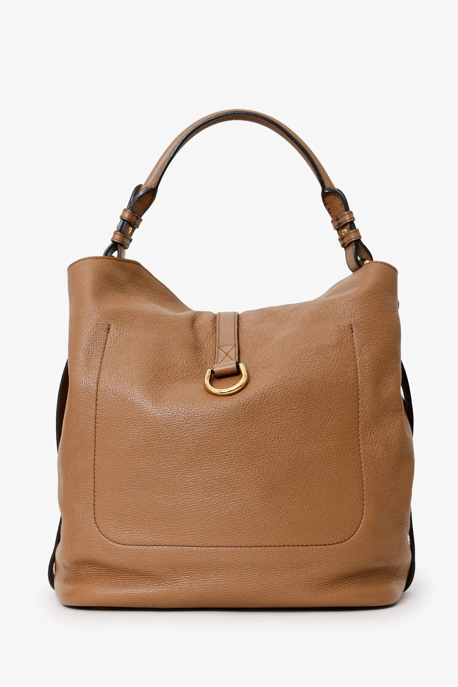 Burberry Brown Leather Medium Buckle Sycamore Hobo - Image 3